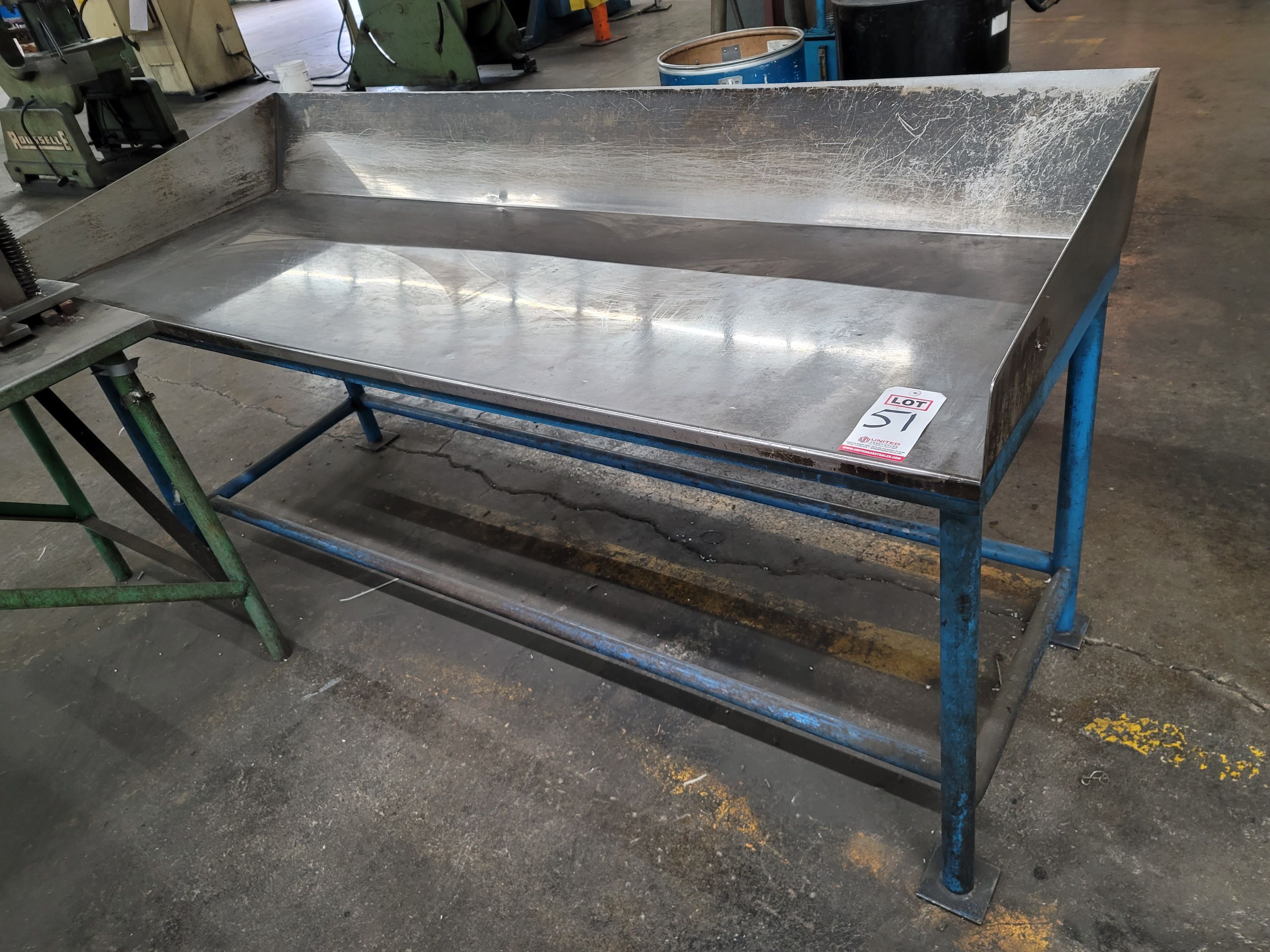SORTING TABLE, 85-1/2" X 27", 32" TOP HEIGHT-51