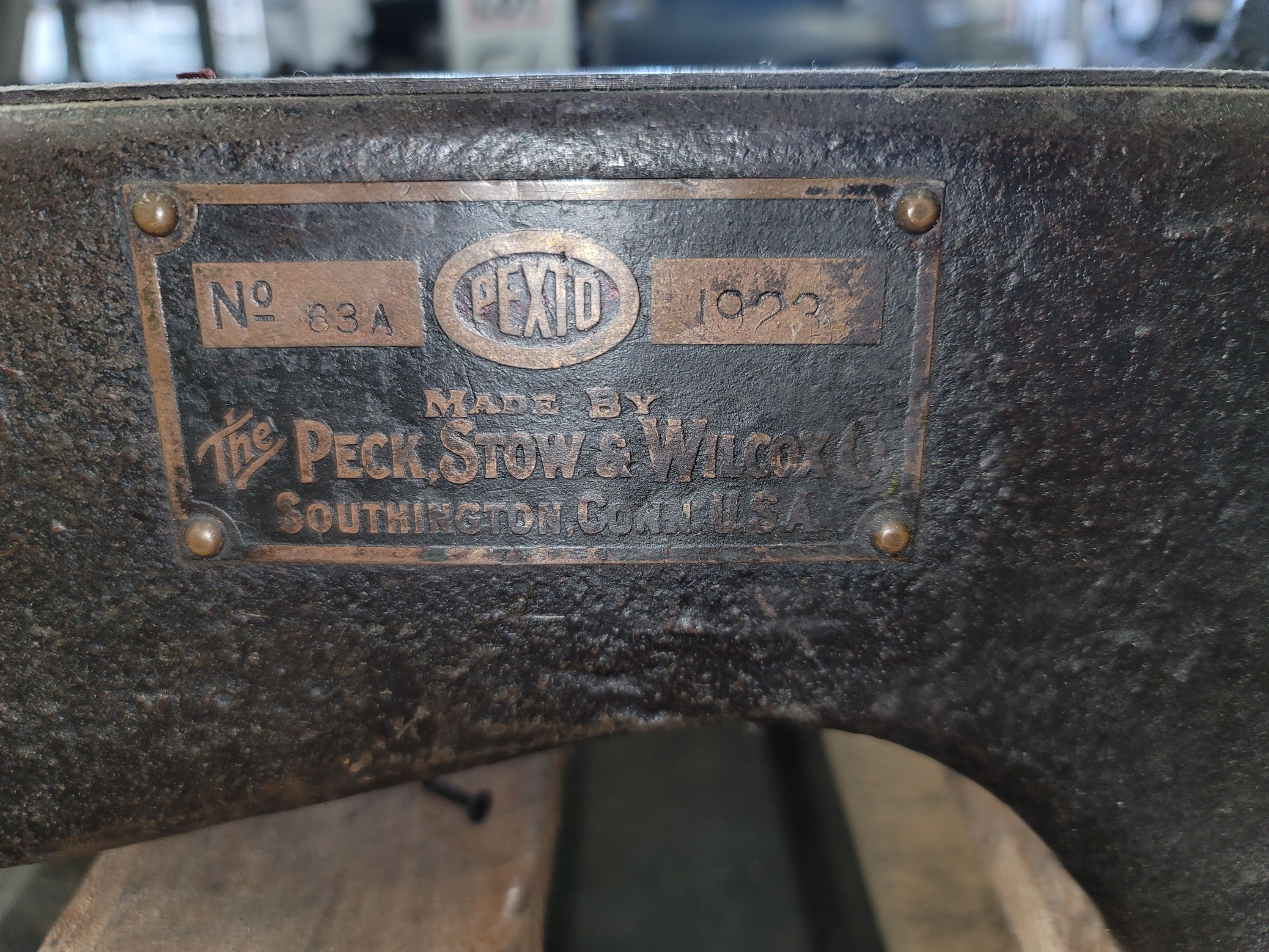 PEXTO NO. 63A 30" BENCHTOP BRAKE, S/N 1923-55