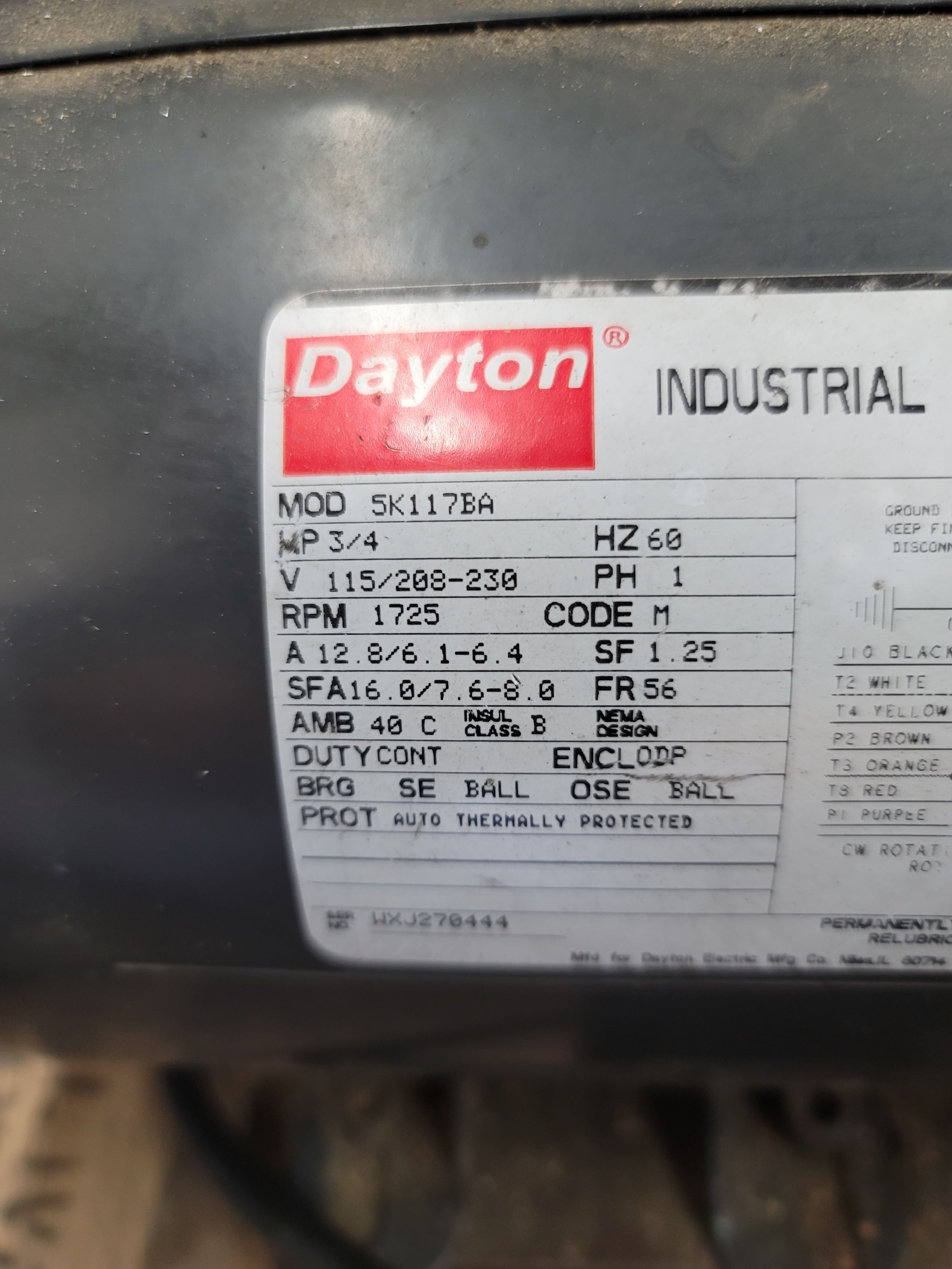 CUSTOM MACHINE W/ DAYTON 3/4 HP ELECTRIC MOTOR AND DAYTON FORWARD/REVERSE SWITCH-56