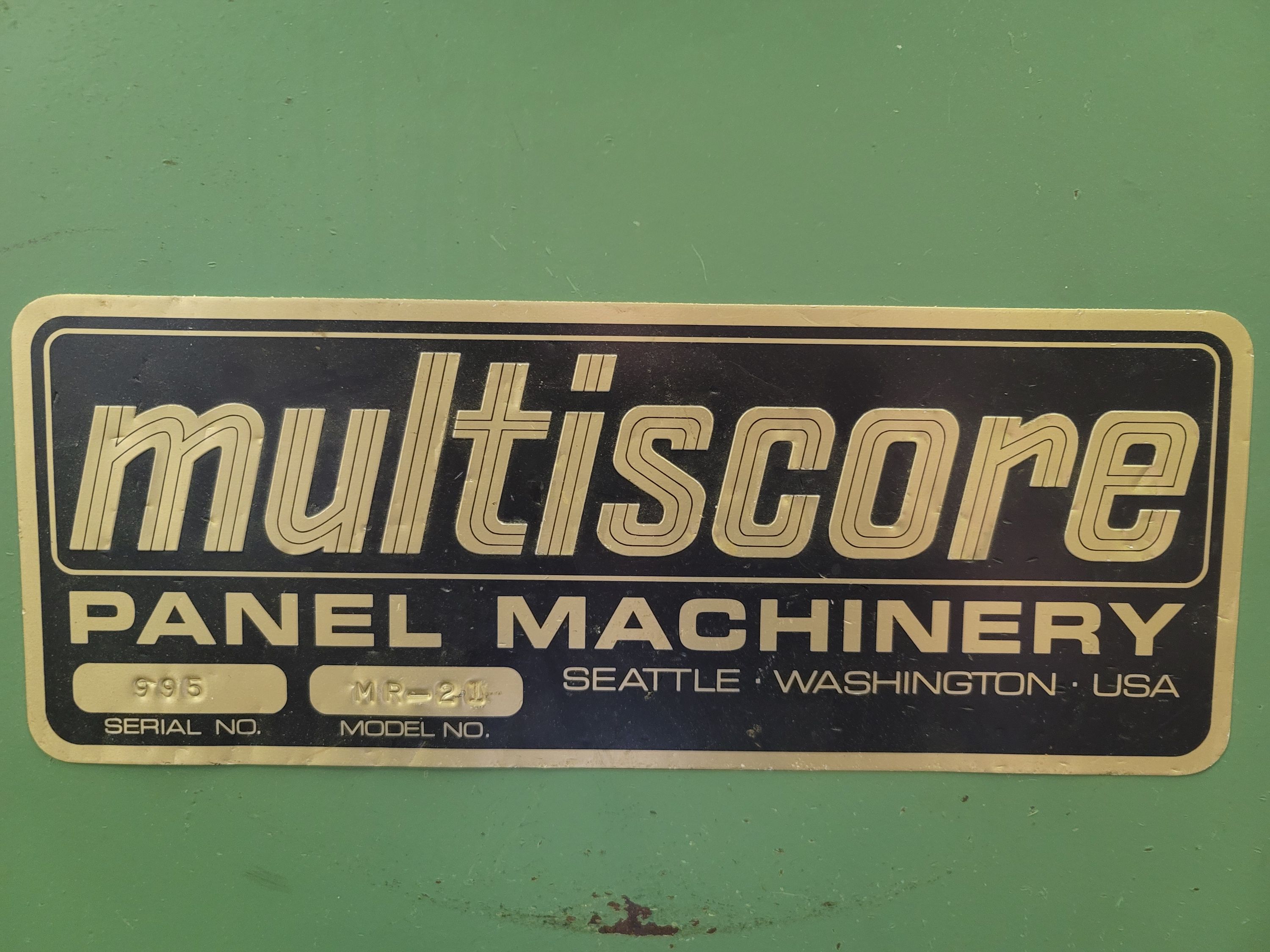 MULTISCORE 62" PANEL RIP SAW, MODEL MR-21, RIP SAW/GROOVER, THROUGH FEED, 30 HP-94