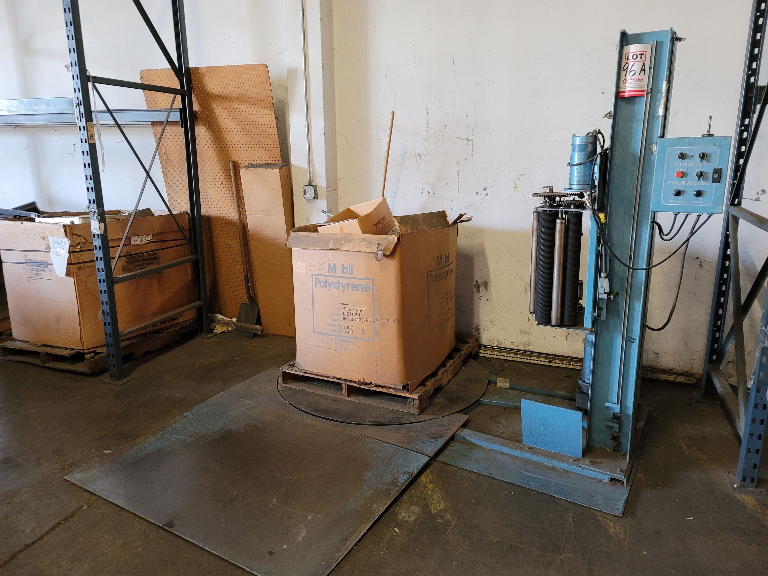 COUSINS 48" X 48" PALLET WRAPPER, MODEL 2100, S/N 160197-655-96A