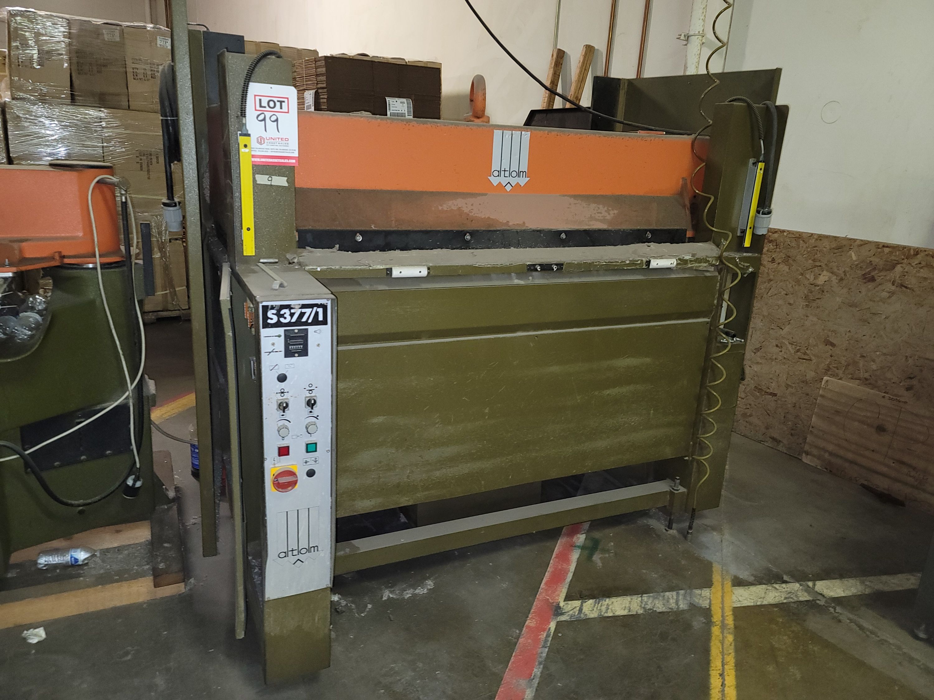 ATOM FULL BEAM DIE CUTTING PRESS, MODEL S377/1, S/N 24C040107-99