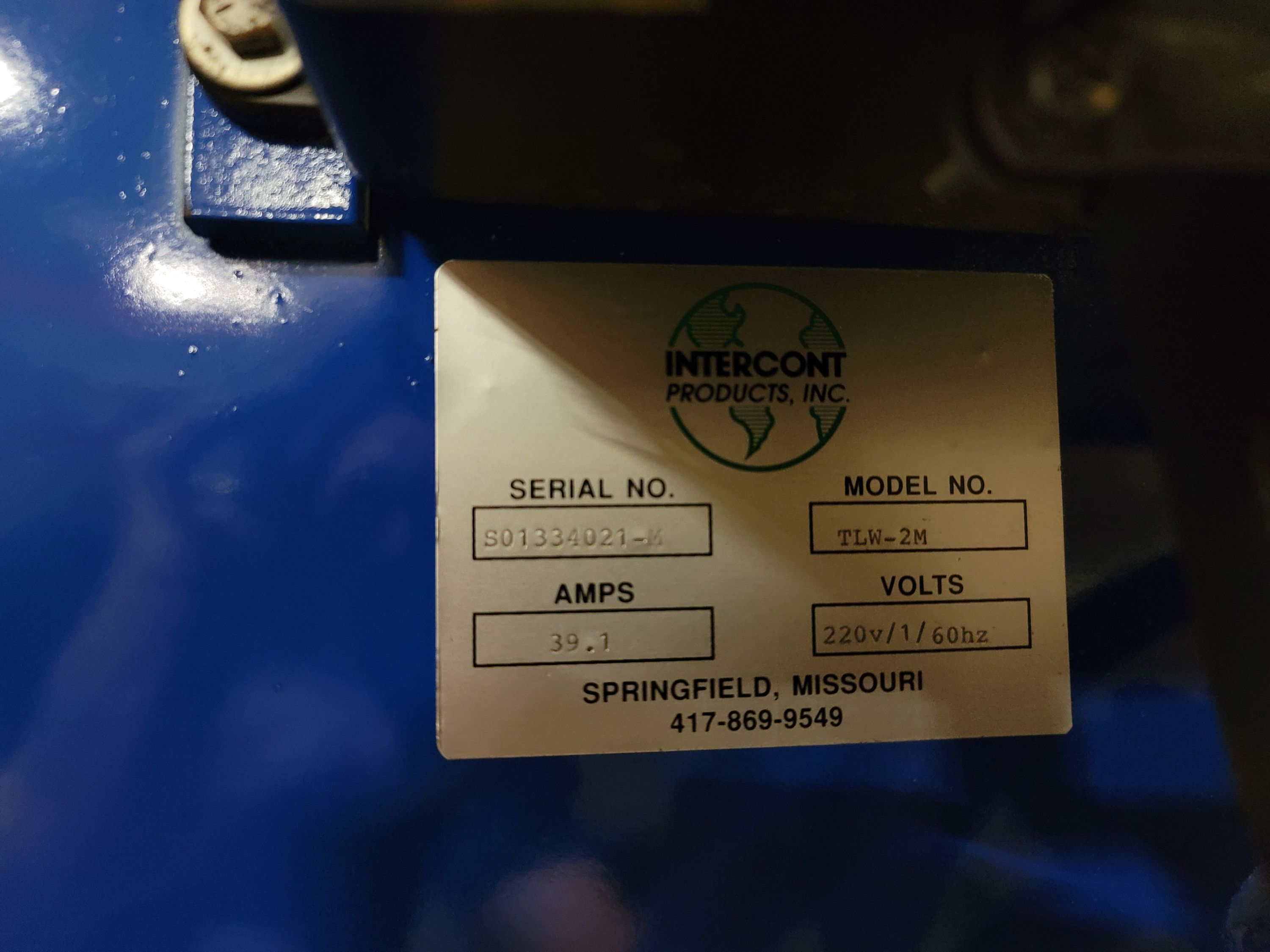 INTERCONT FRONT LOAD PARTS WASHER, BRAND NEW/UNUSED, MODEL TLW-2M, S/N S01334021-M-101