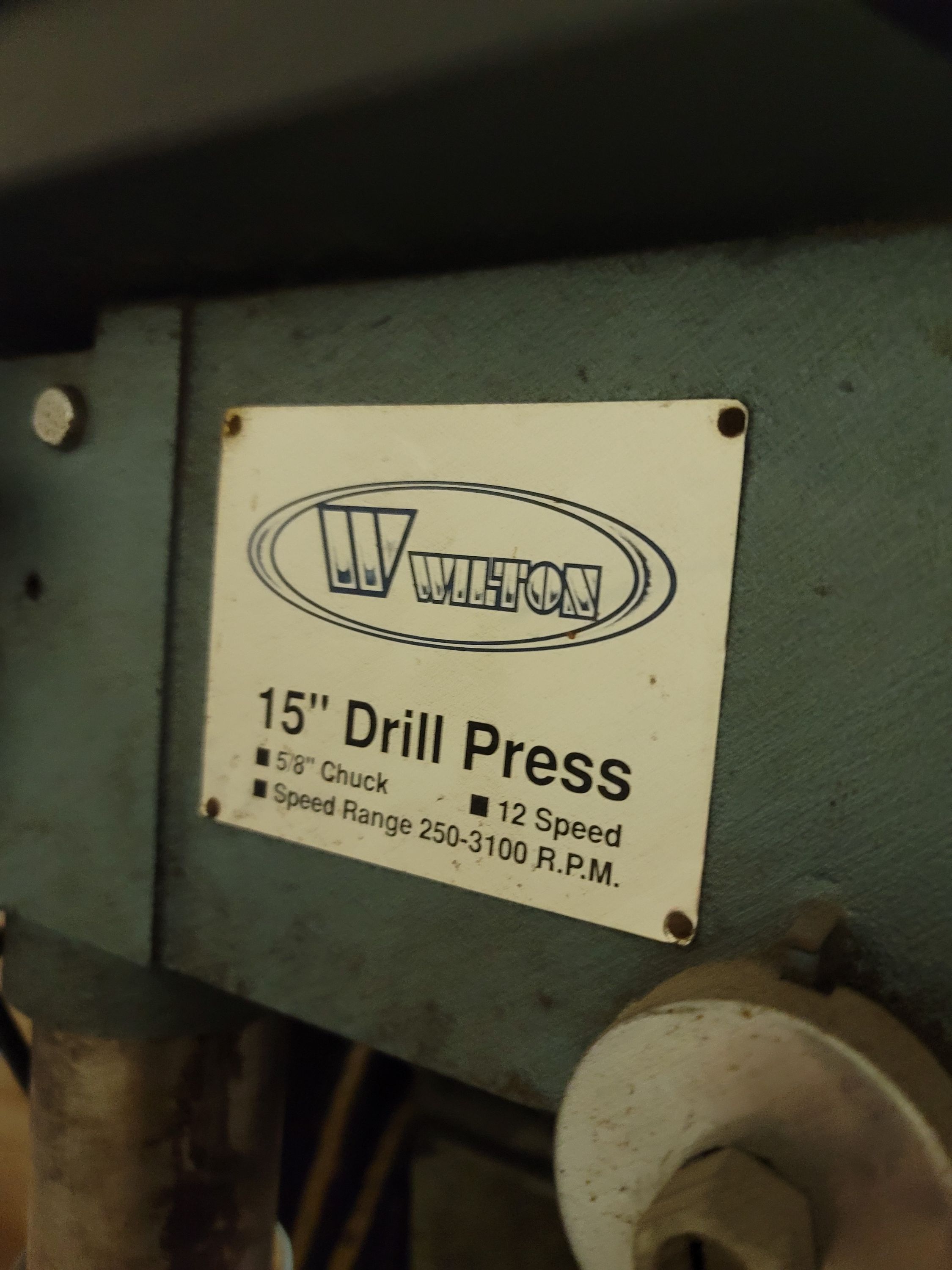 WILTON 15" DRILL PRESS, 12-SPEED W/ PROCUNIER SERIES 3099, MODEL MD, DOUBLE HEAD DRILL ATTACHMENT-103