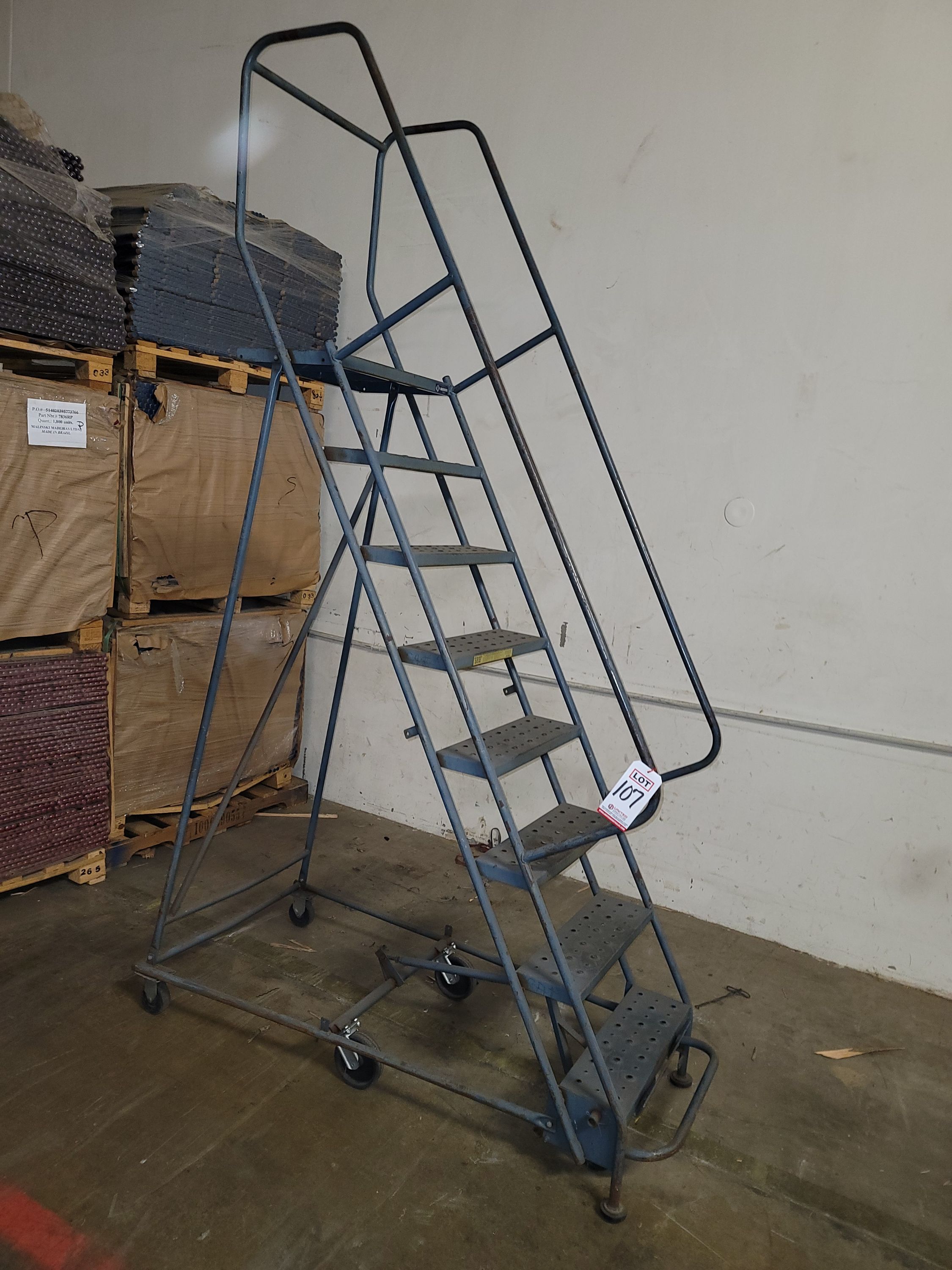 STOCK LADDER, TOP STEP IS 6'-8"-107