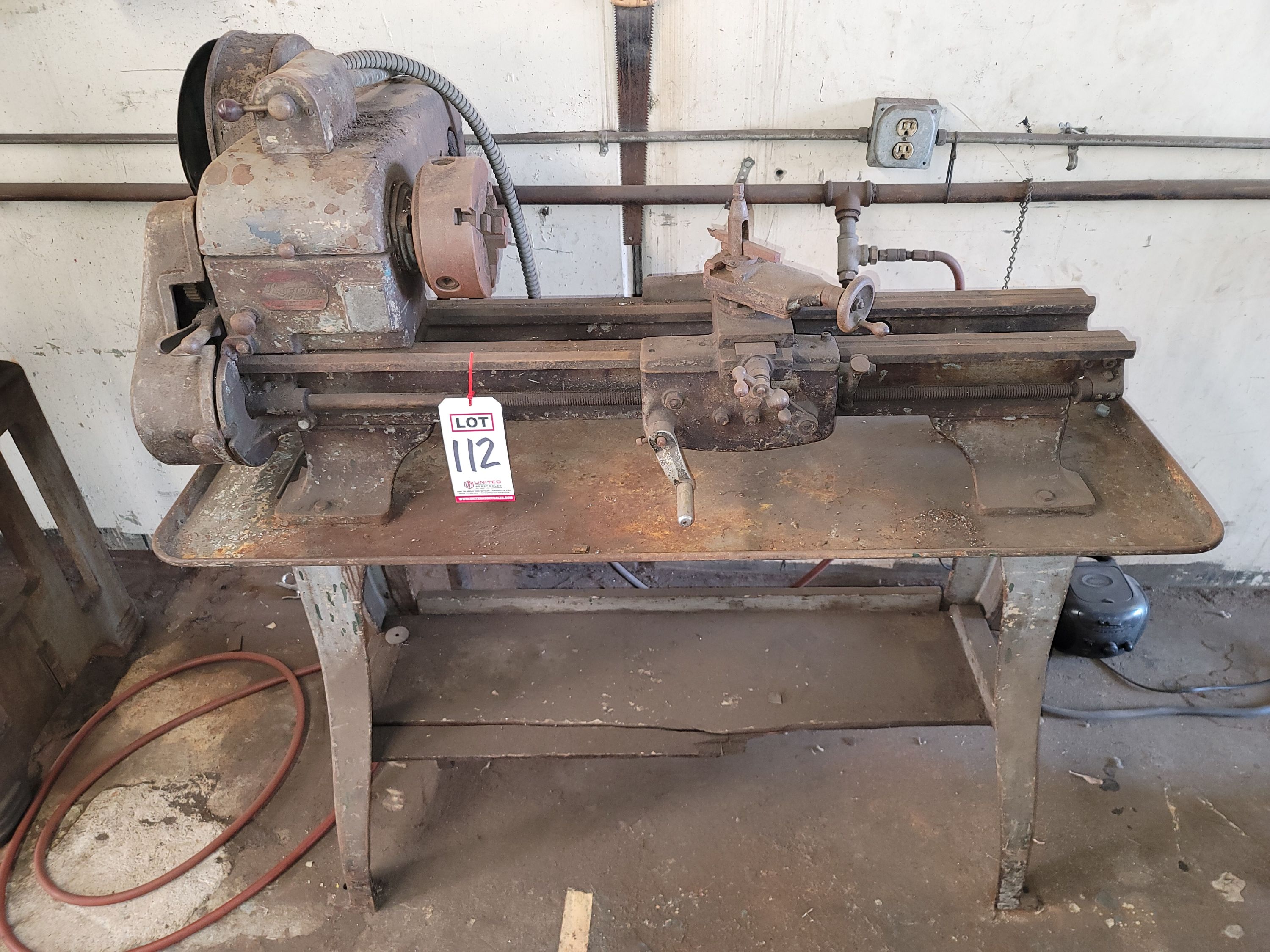 LOGAN LATHE, W/ 6" 3-JAW CHUCK-112