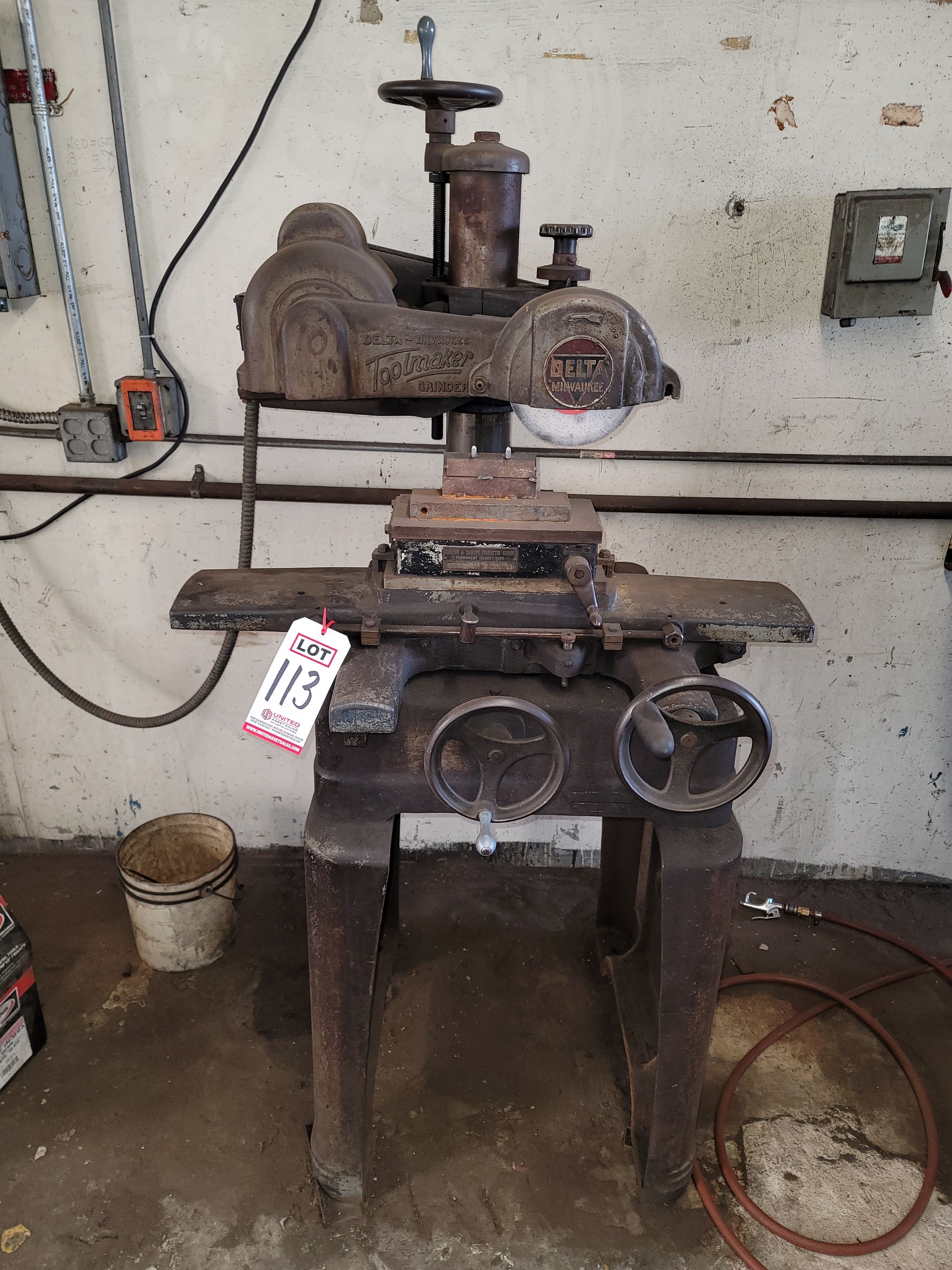 DELTA-MILWAUKEE TOOLMAKER SURFACE GRINDER, W/ BROWN & SHARPE PERMANENT MAGNETIC CHUCK-113