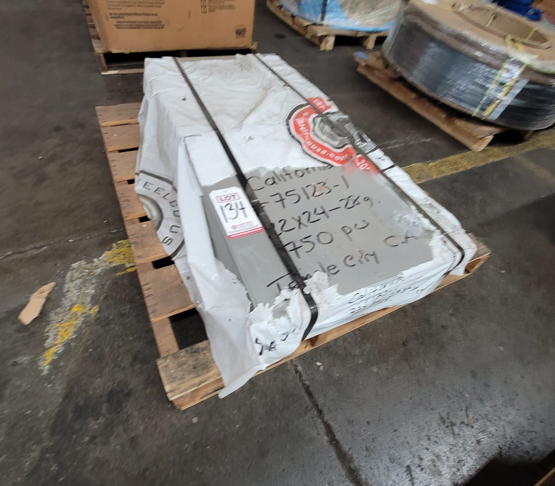 28GA X 24" X 22" GALVANIZED SHEETS, 750 PIECES-134