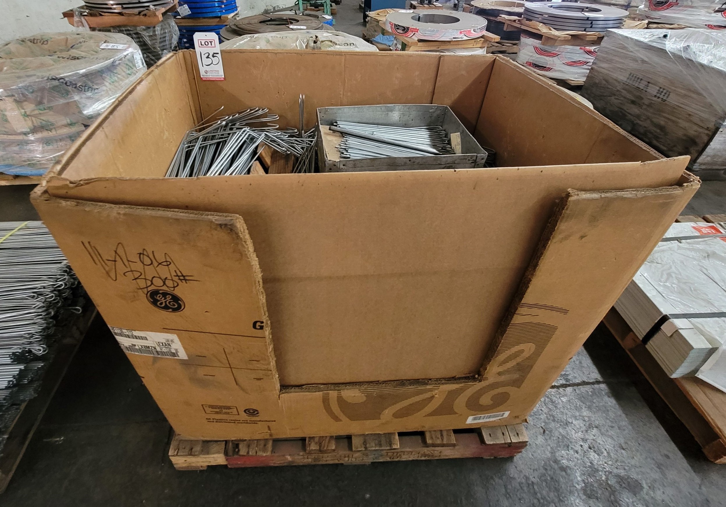 LOT - GAYLORD BOX OF STEEL WIRE, PREFORMED-135