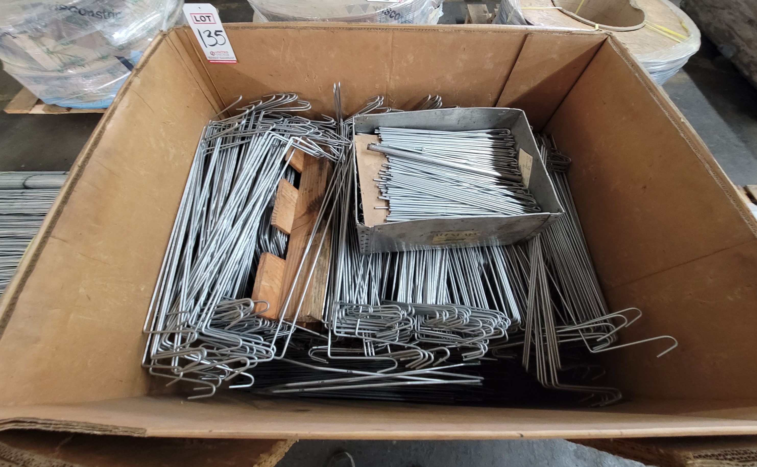 LOT - GAYLORD BOX OF STEEL WIRE, PREFORMED-135