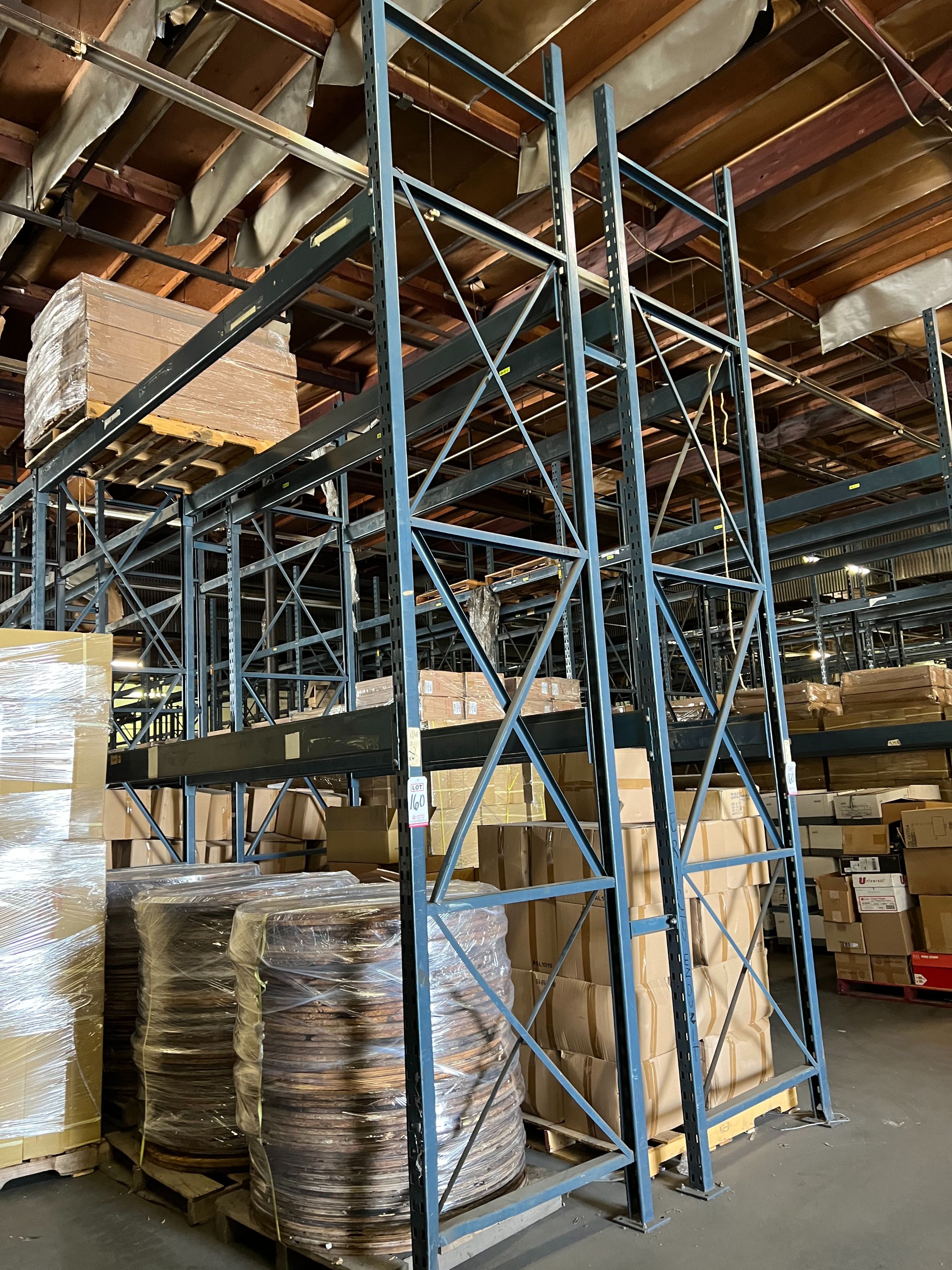 (16) ROWS OF BLUE PALLET RACKING, CONTENTS NOT INCLUDED (LOCATED IN BUILDING #2)-160