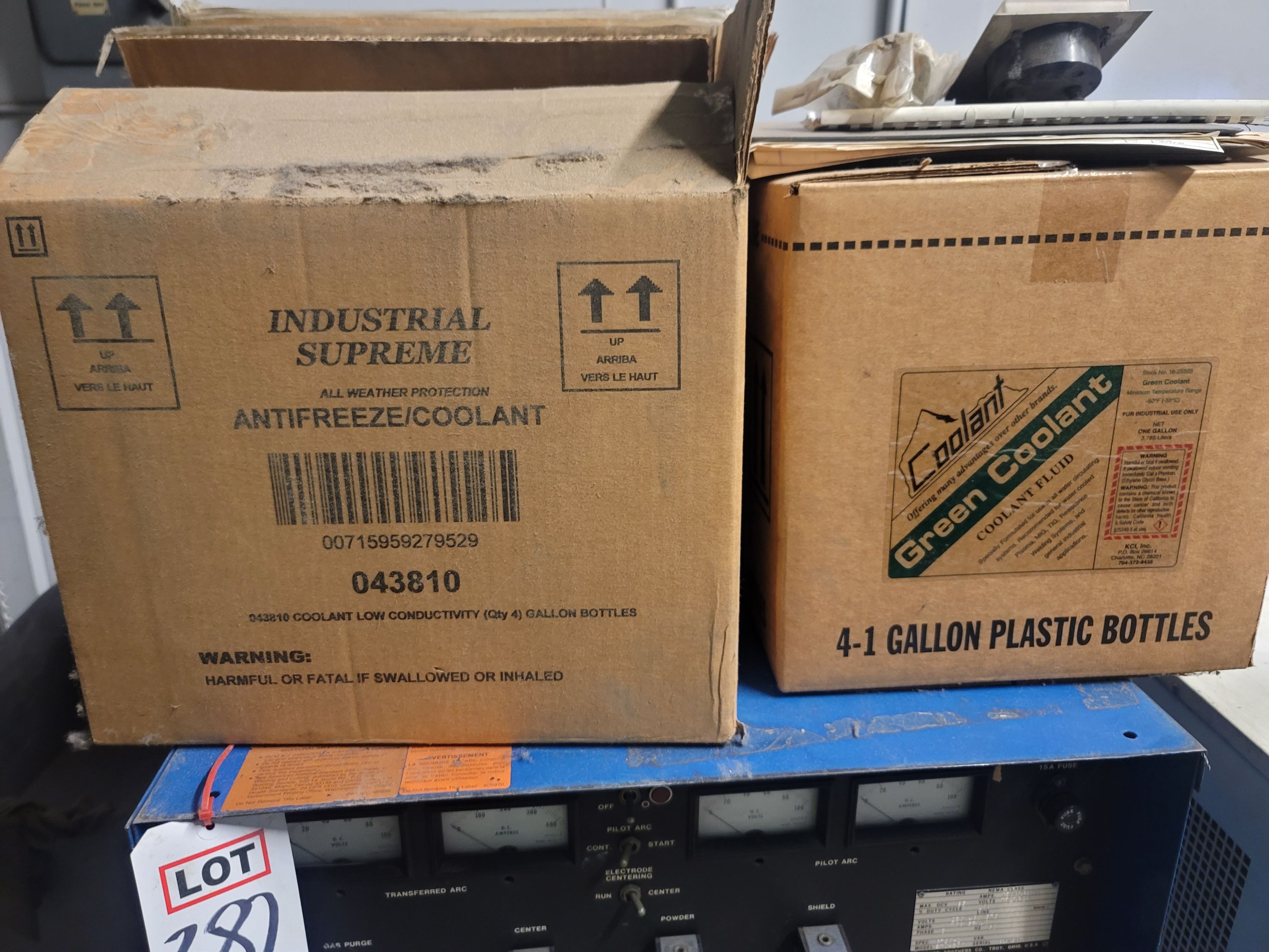 STELLITE PLASMA TRANSFERRED ARC WELDING SYSTEM FOR APPLICATION OF HARDFACING, W/ STELLITE PTA SYSTEM 300, NESLAB CFT-150 REFRIGERATED RECIRCULATOR-382