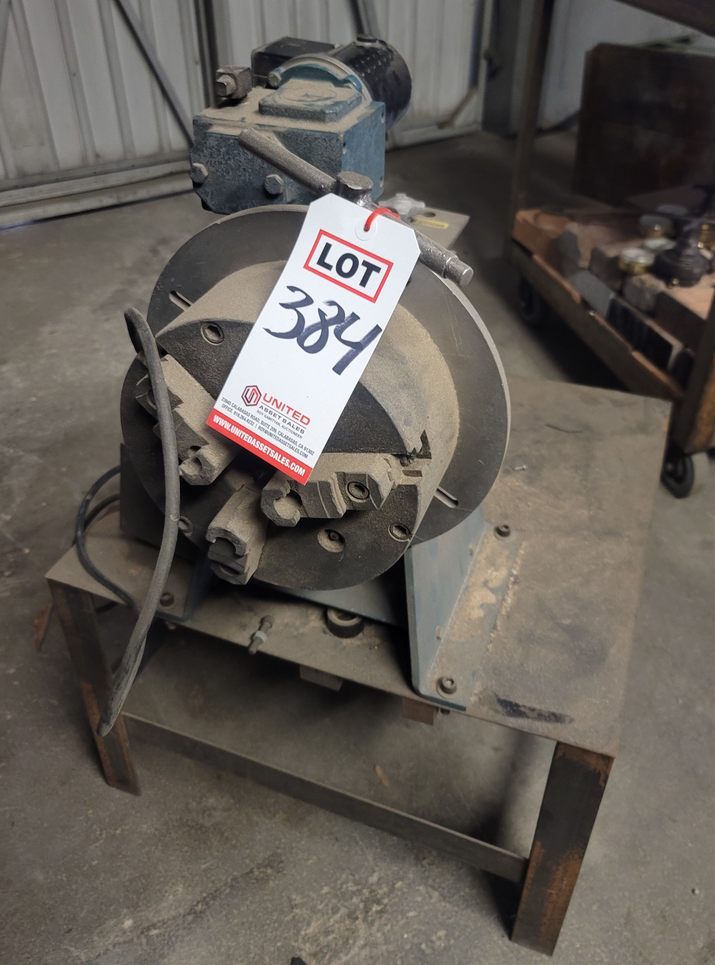 JETLINE WELDING POSITIONER, W/ 9" 3-JAW CHUCK-384