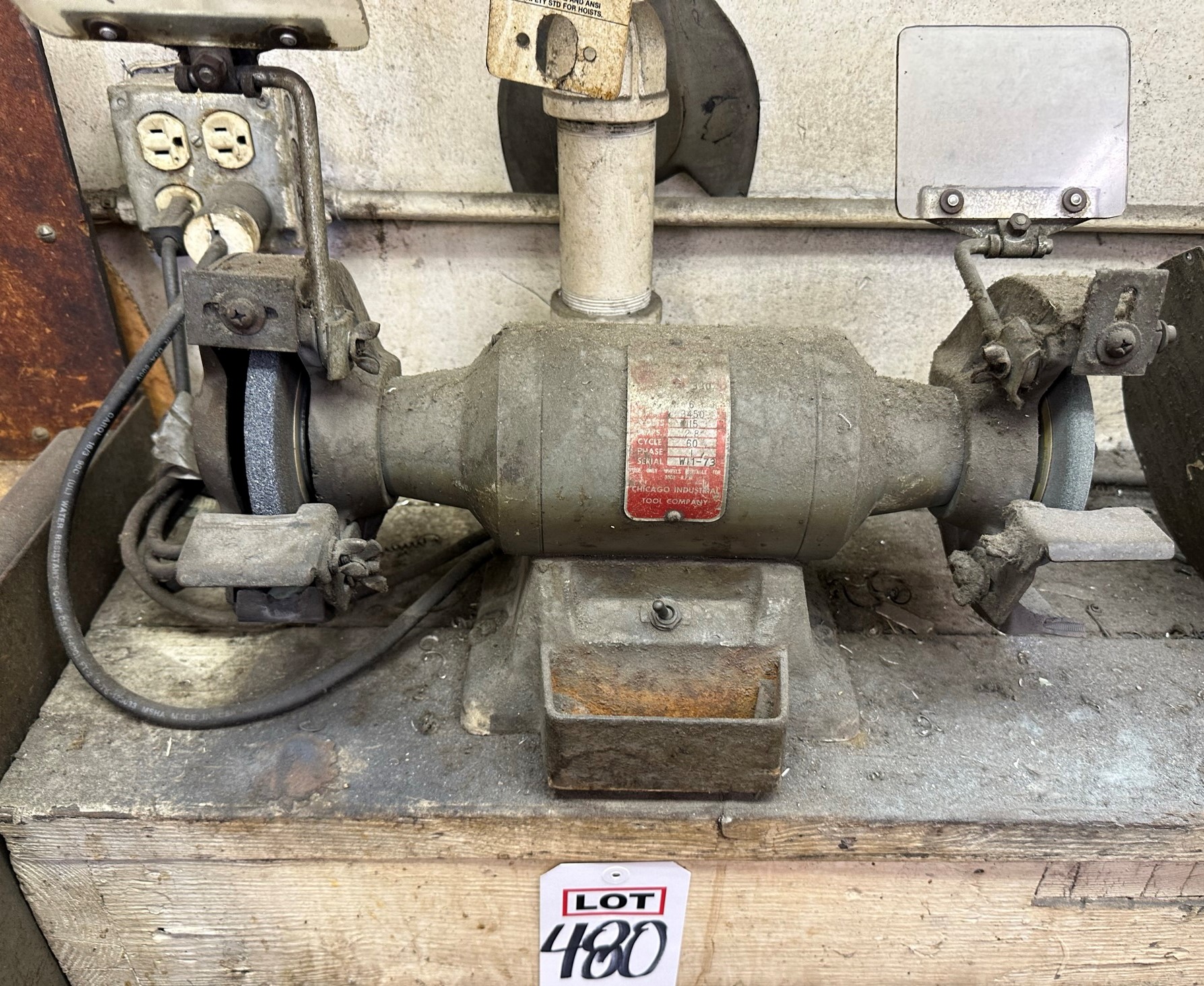 6" DOUBLE END BENCH GRINDER, 1/3 HP-480