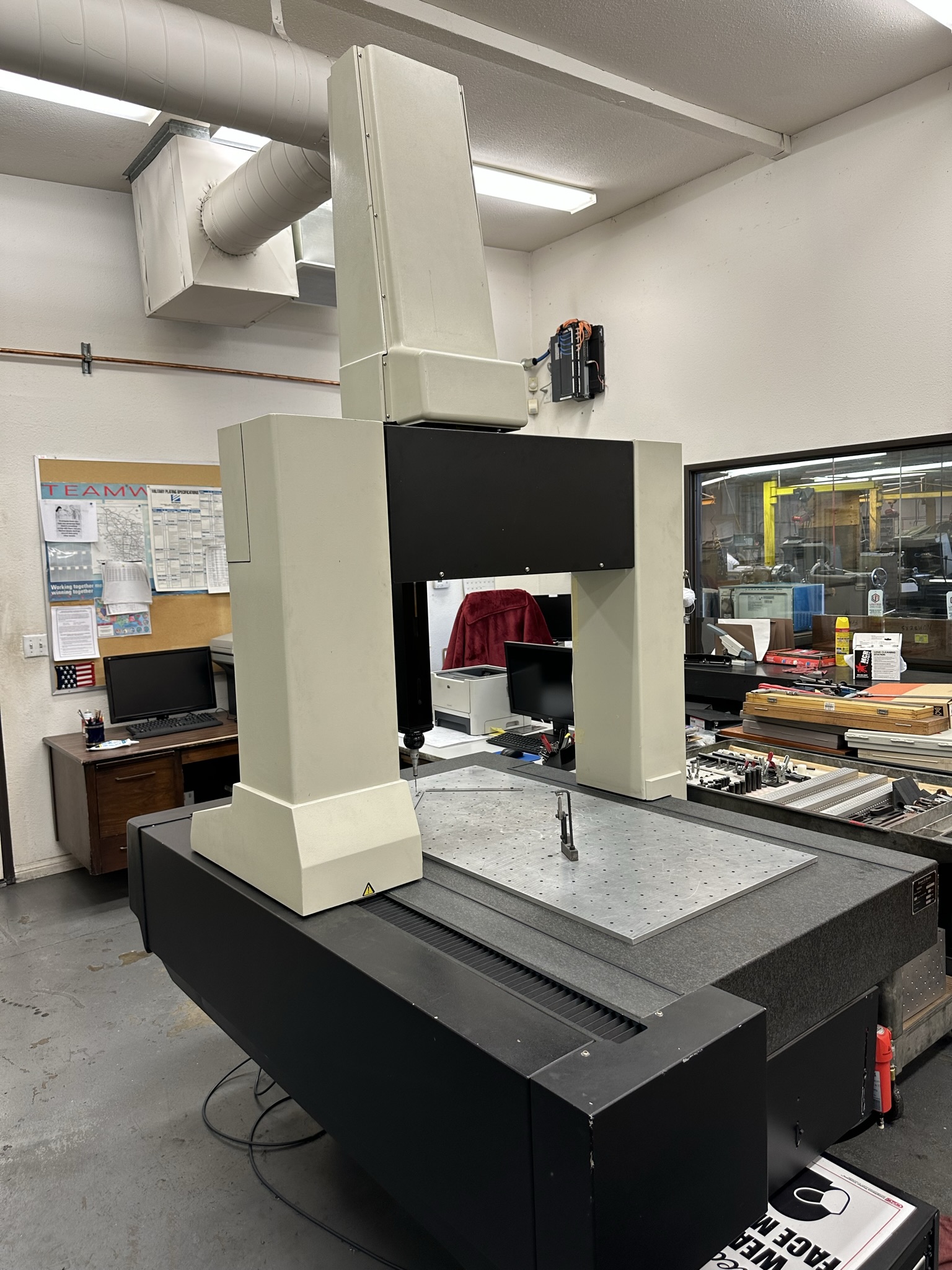 BROWN & SHARPE XCEL 7.10.7 COORDINATE MEASURING MACHINE, VALIDATOR RENISHAW PH10MQ PROBE, 36" X 55" GRANITE TABLE, RENISHAW MCU LITE-2 JOYSTICK, S/N 0496-2320, UPDATED SOFTWARE PROGRAM AUGUST 2021-509