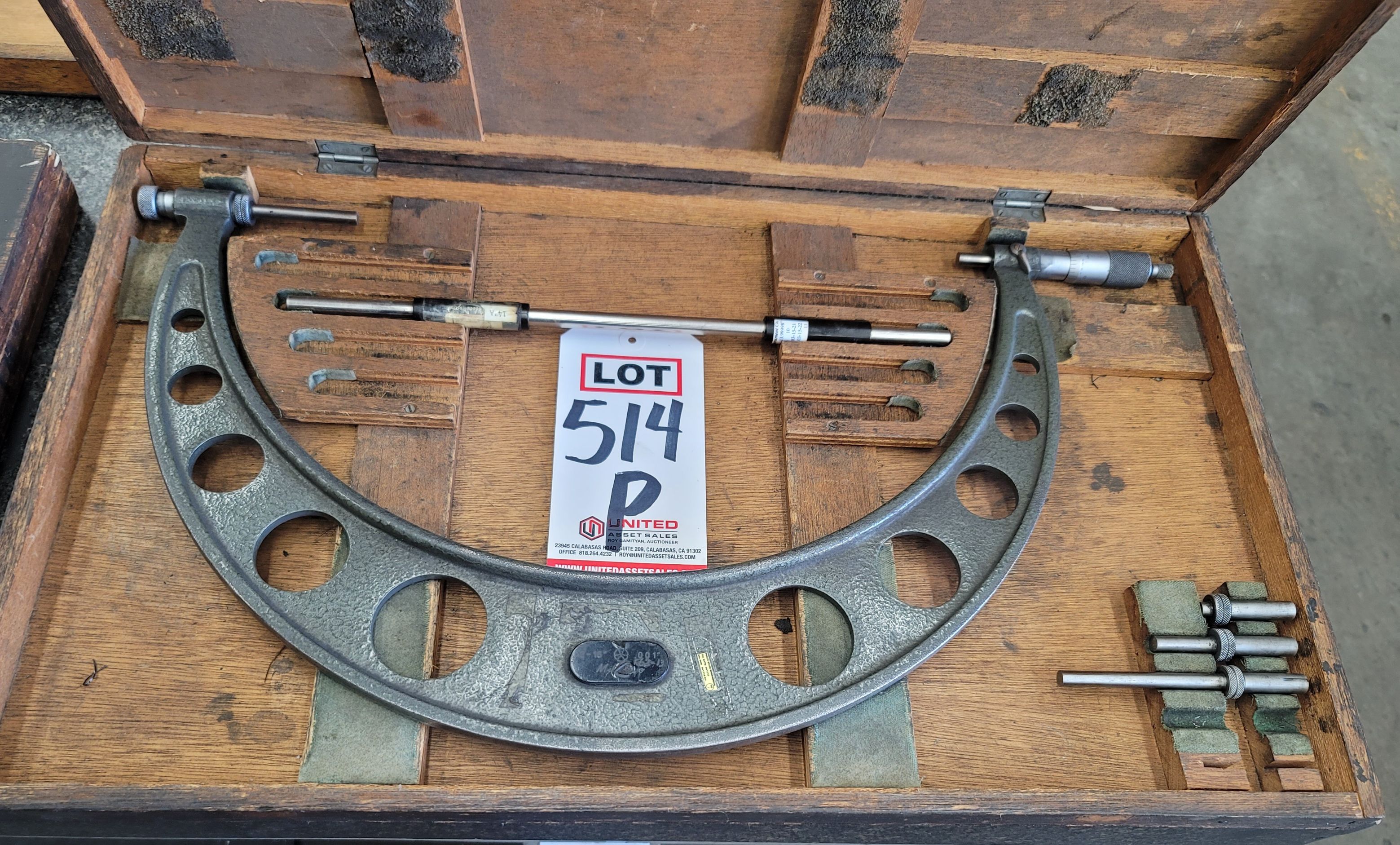 MITUTOYO 12"-16" MICROMETER, NO. 104-132, W/ CASE-514P