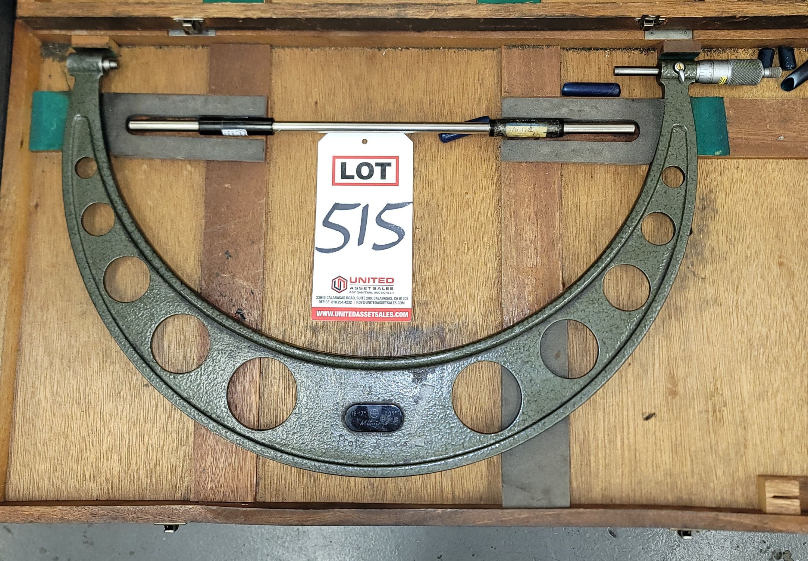 MITUTOYO 16"-17", .001" MICROMETER, W/ CASE-515