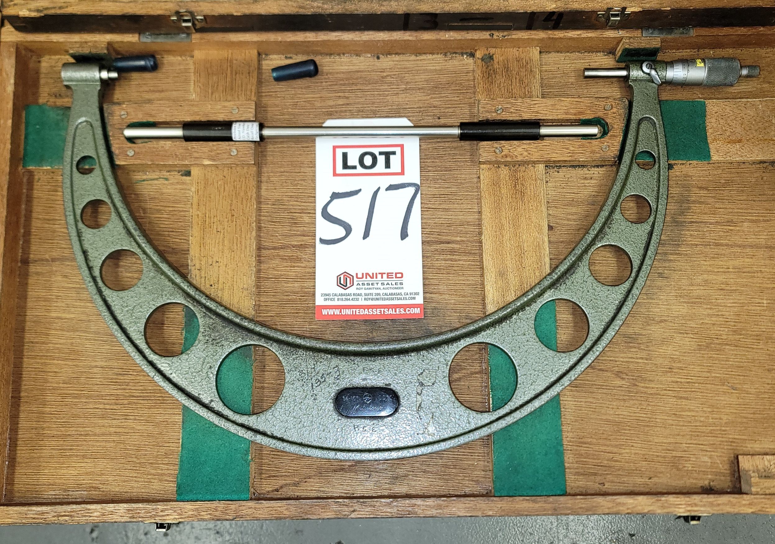 MITUTOYO 14"-15", .001" MICROMETER, W/ CASE-517