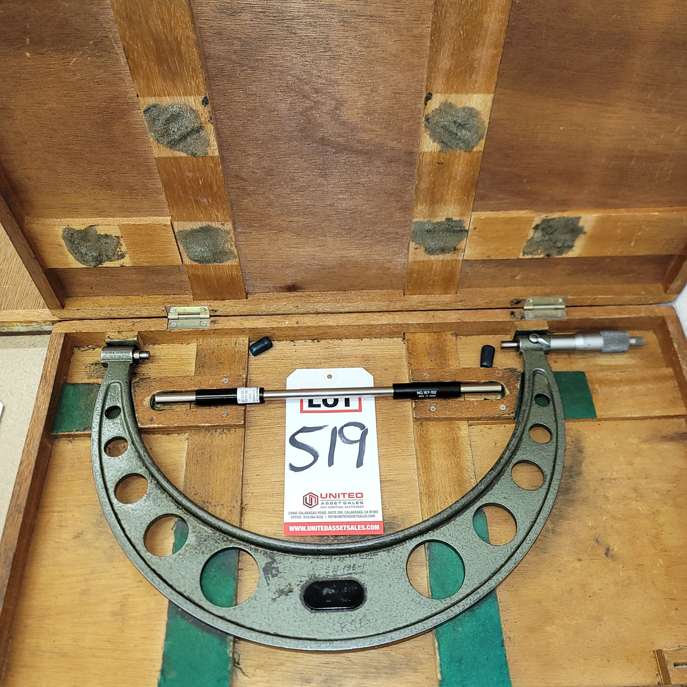 MITUTOYO 12"-13", .001" MICROMETER, W/ CASE-519