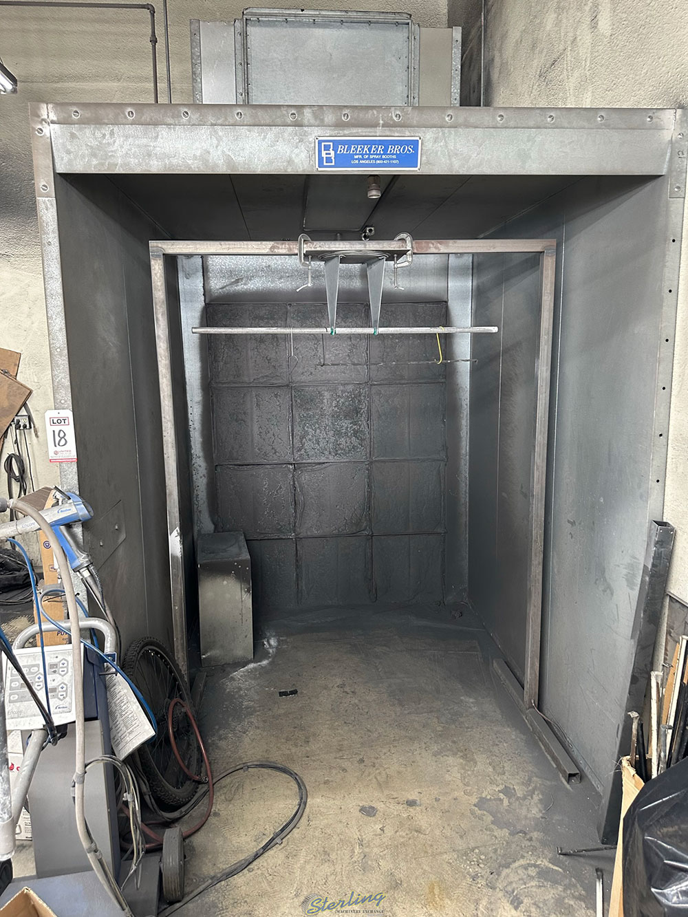 BLEEKER BROS. SPRAY BOOTH 6 ftW X 7 ftD X 94inch HT LIGHTED-18