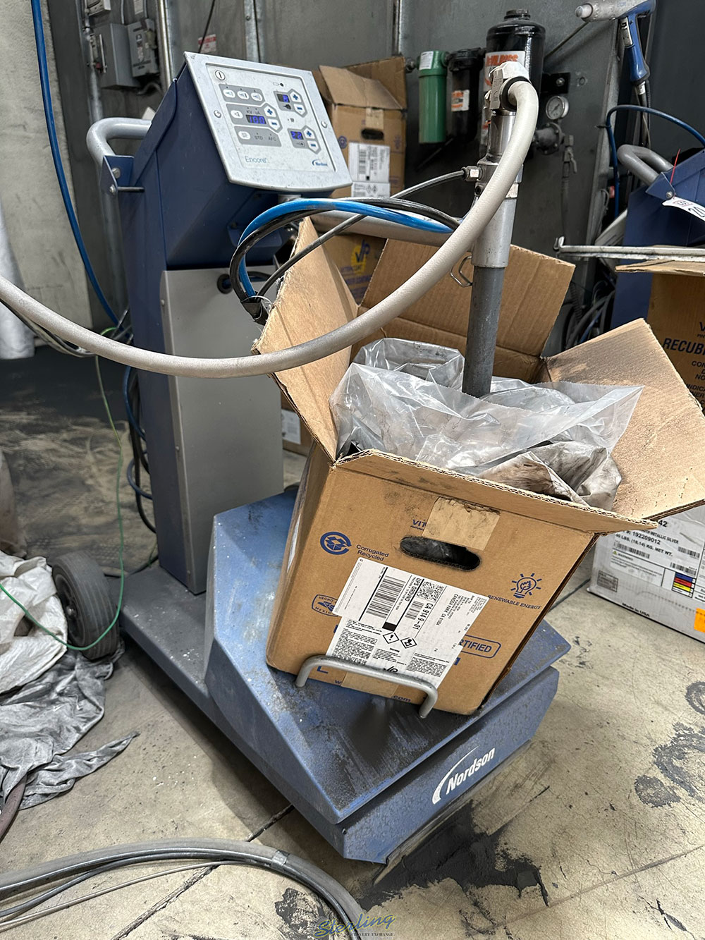 NORDSON ENCORE LT MANUAL POWDER COATING SYSTEM PART NO. 1107897 115V S N AA16H00516-19