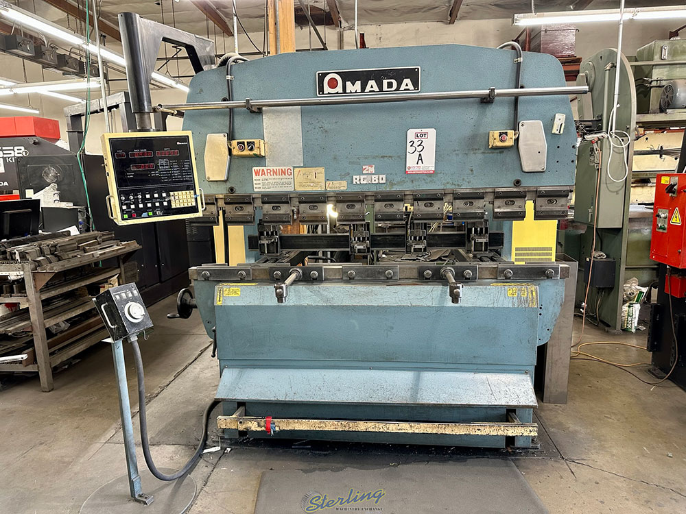 1980 AMADA PRESS BRAKE MODEL RG 80S 6 ft X 80 TON CAPACITY AMADA CNC CONTROL S N 804001-33A