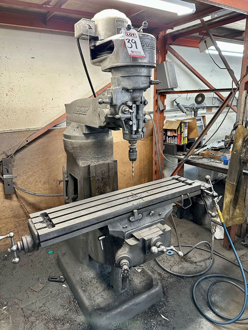 BRIDGEPORT VERTICAL MILL 9inch X 42inch TABLE J HEAD S N J53735 POWERFEED-39