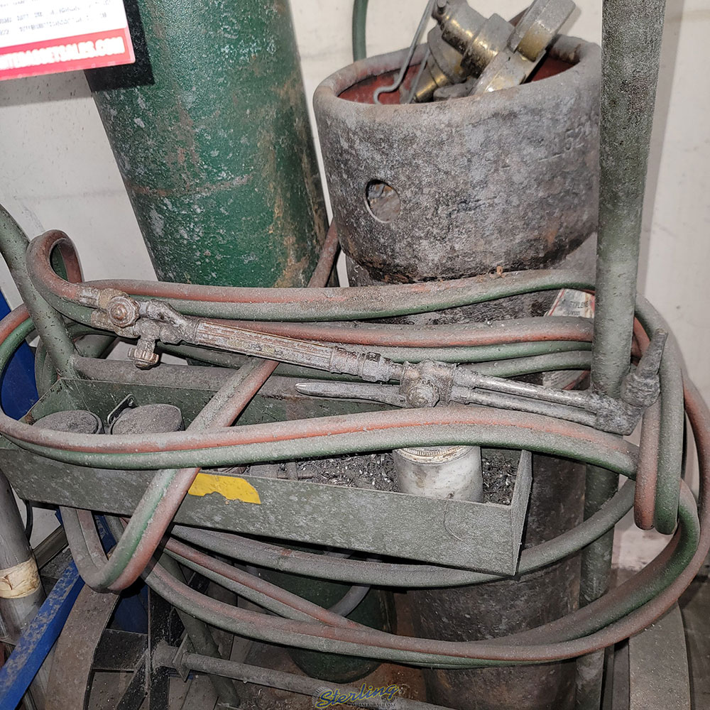 LOT   OXY ACETYLENE CART W  TANKS TORCH REGULATORS-45