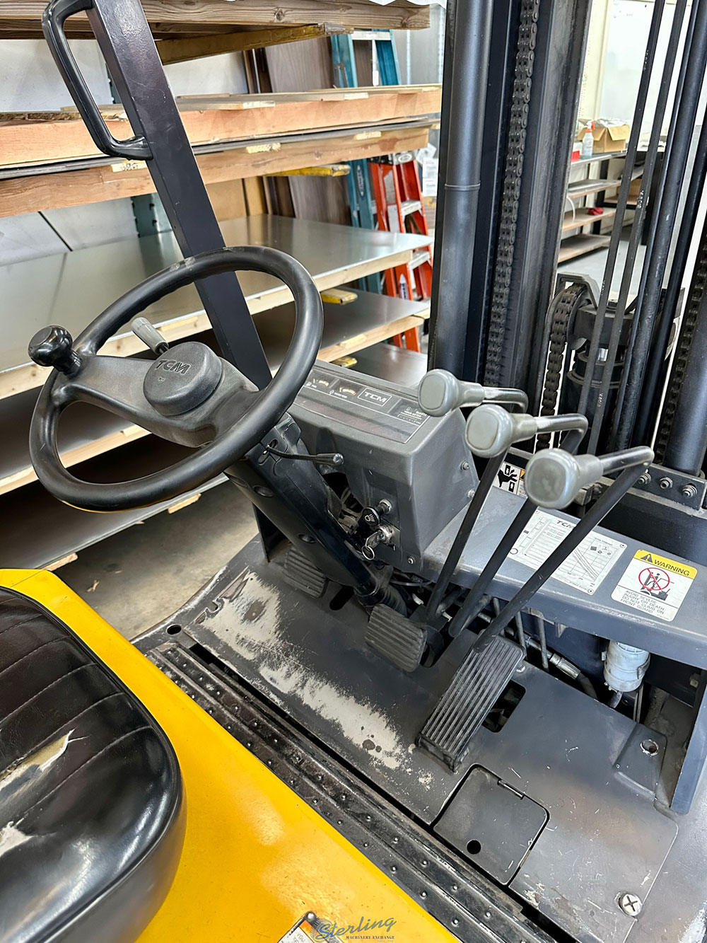 TCM LPG FORKLIFT MODEL FCG25T7T 4300 LB CAPACITY SIDE SHIFT 3 STAGE MAST SOLID TIRES LOAD LIGHTS 04321 HOURS S N A15G05135 (DELAYED PICKUP UNTIL JULY 24 2023)-46