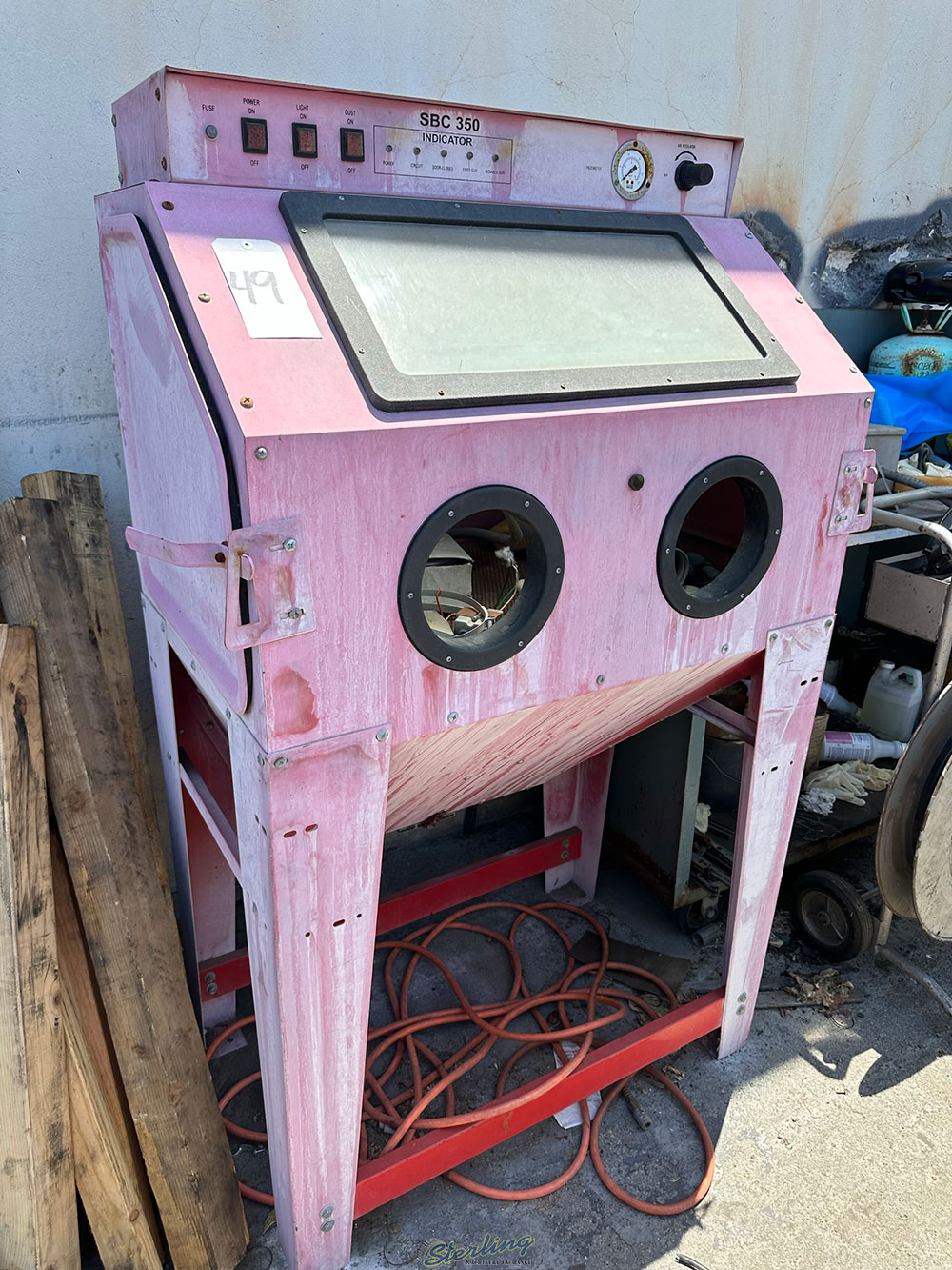 SIDE LOAD SANDBLAST CABINET MODEL SBC350 3 ft X 22inch WORK AREA-49