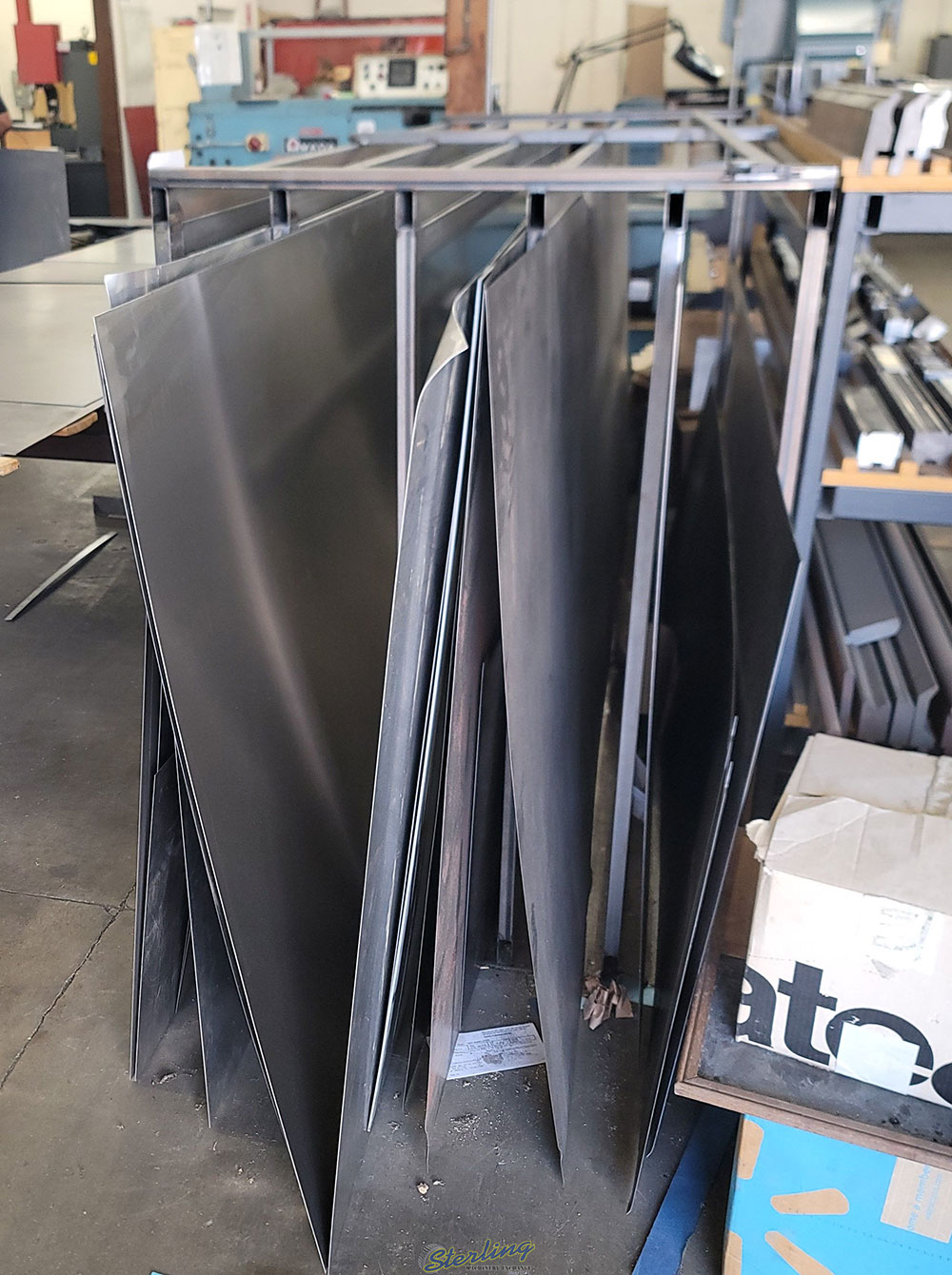 LOT   MIXED SHEET AND REMNANTS WITH OR WITHOUT VERTICAL SHEET RACK-64