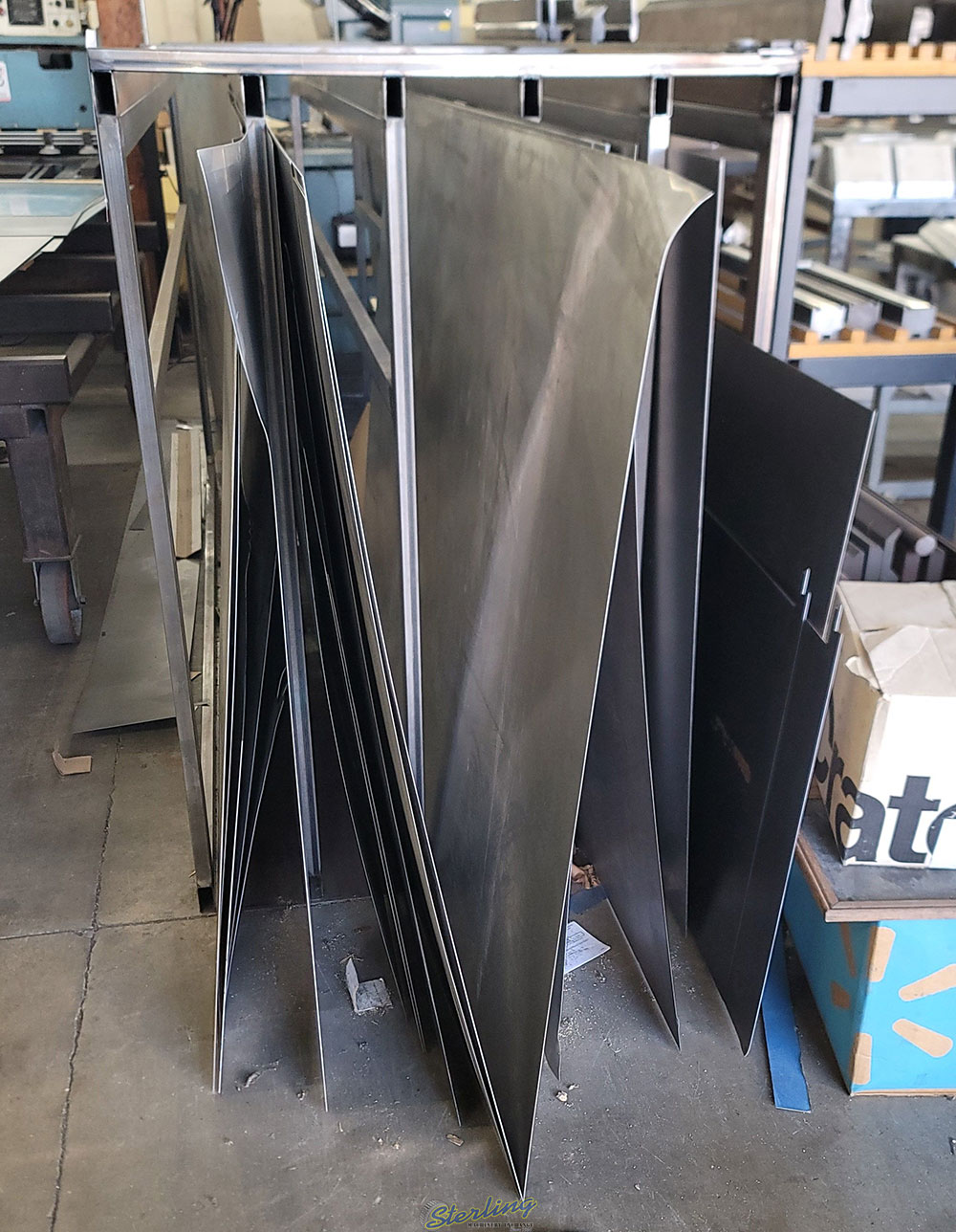 LOT   MIXED SHEET AND REMNANTS WITH OR WITHOUT VERTICAL SHEET RACK-64