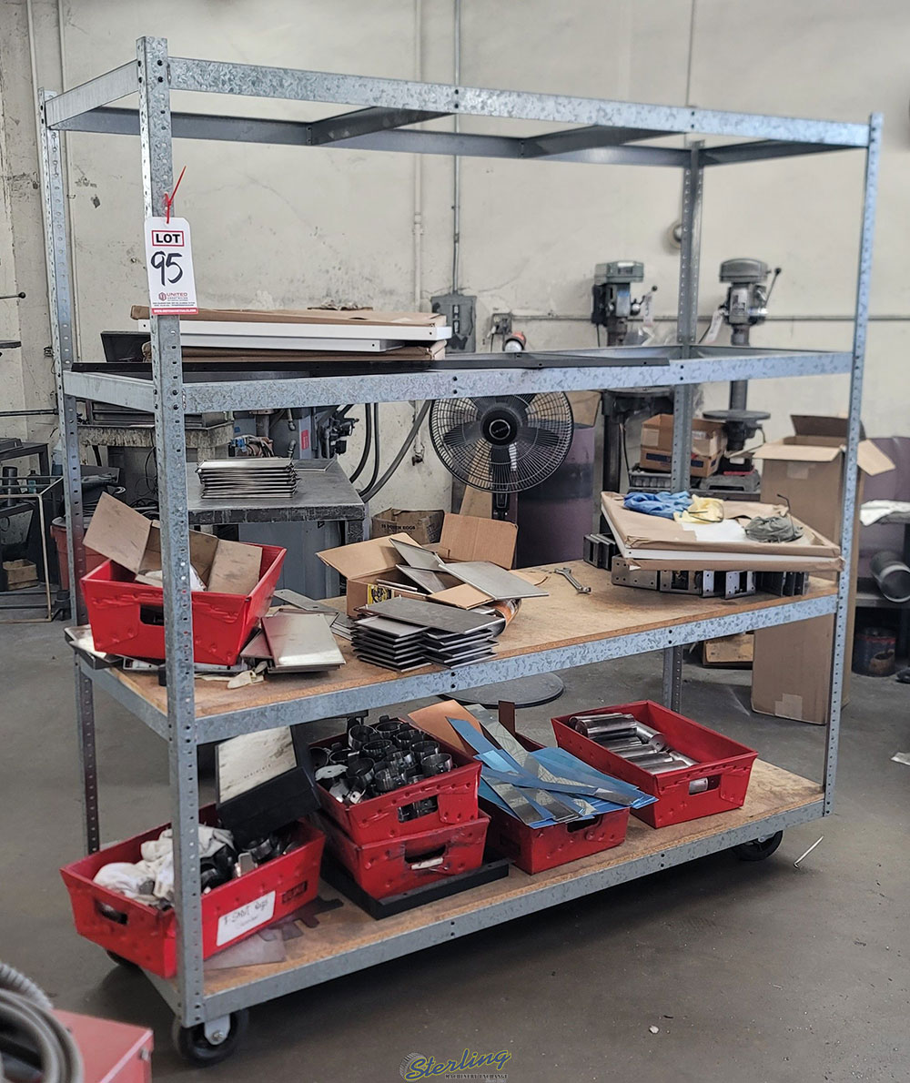 SHOP CART 6 ft X 2 ft X 75inch HT CONTENTS NOT INCLUDED-95