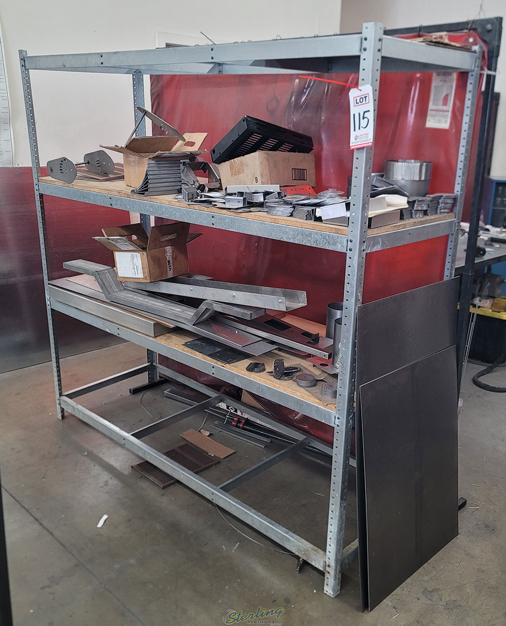 SHELF UNIT 6 ft X 2 ft X 6 ft HT CONTENTS NOT INCLUDED-115