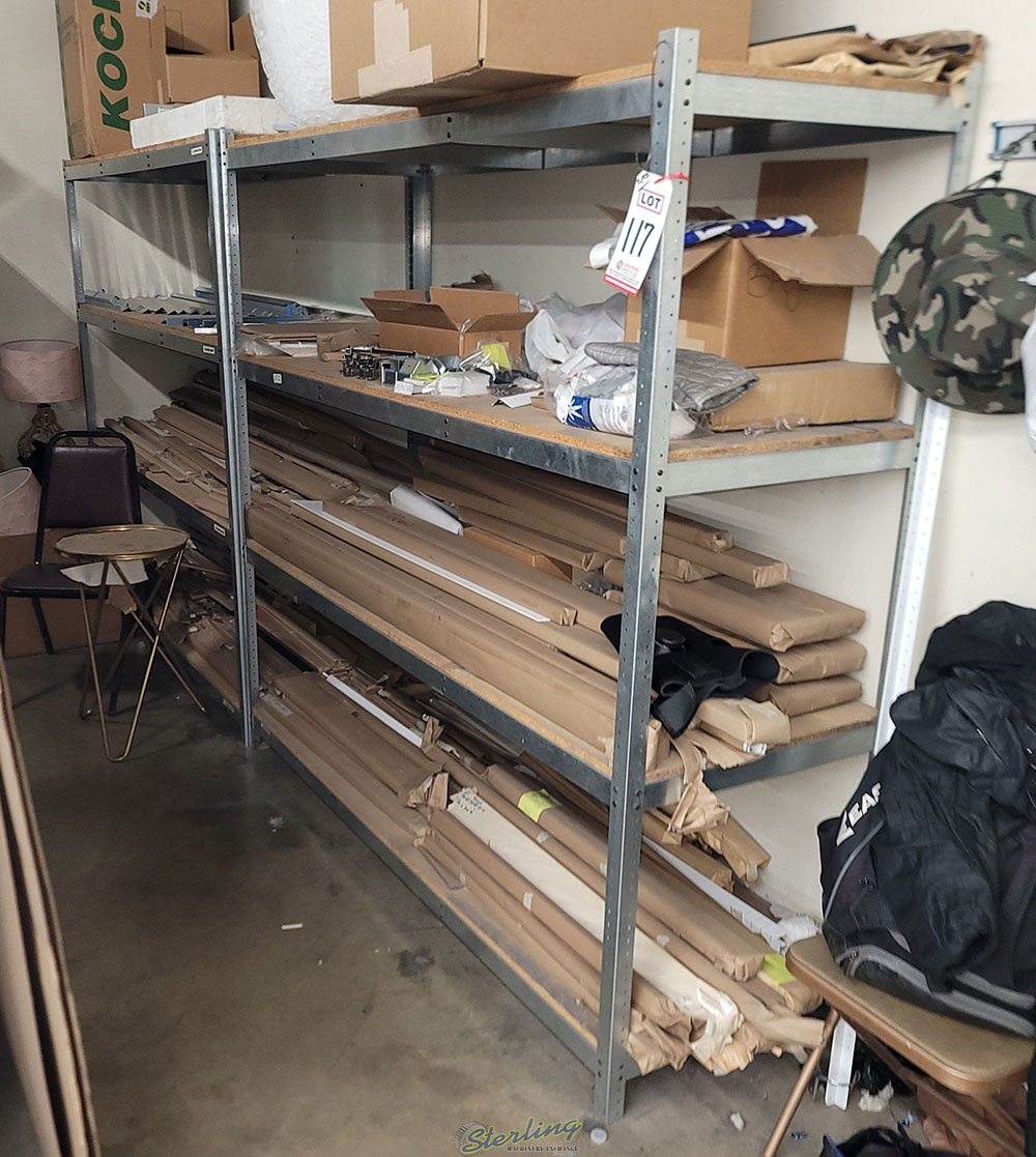 LOT   (2) SHELF UNITS 6 ft X 2 ft X 6 ft HT CONTENTS NOT INCLUDED-117