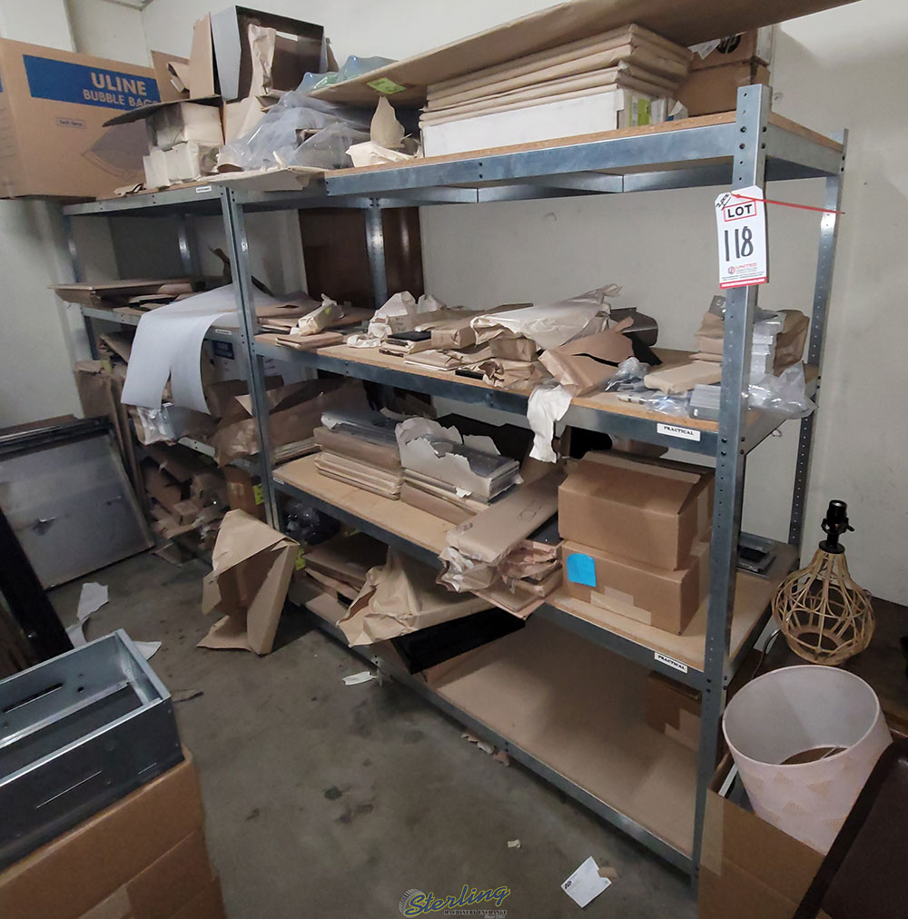LOT   (2) SHELF UNITS 6 ft X 2 ft X 6 ft HT CONTENTS NOT INCLUDED-118