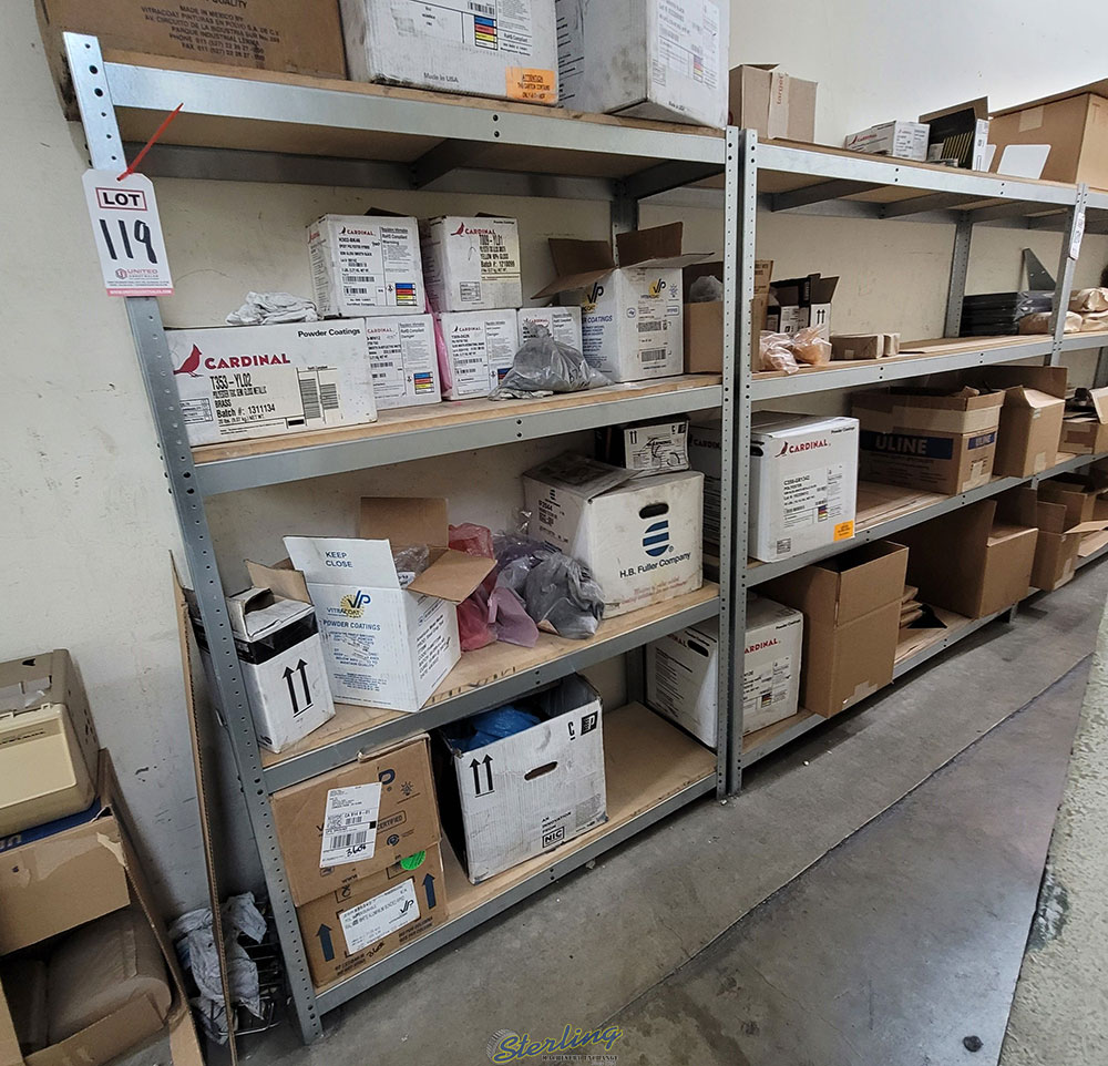 LOT   (2) SHELF UNITS 6 ft X 2 ft X 6 ft HT CONTENTS NOT INCLUDED-119