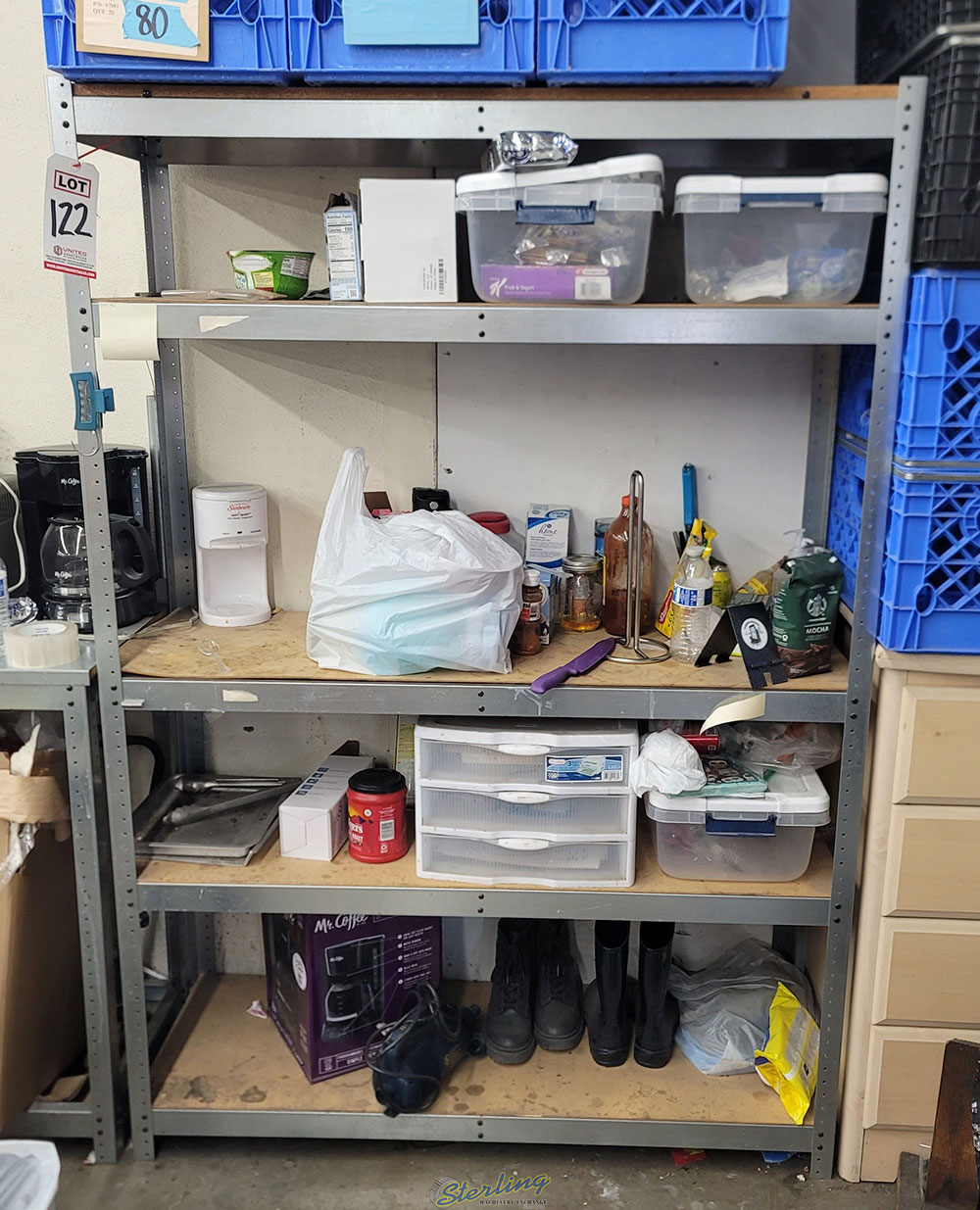 SHELF UNIT 4 ft X 16inch X 6 ft HT CONTENTS NOT INCLUDED-122