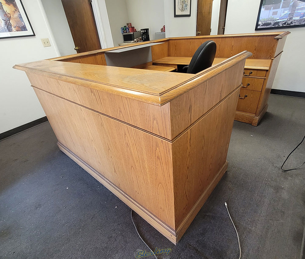 OAK RECEPTION ISLAND 8 ft X 6 ft-130