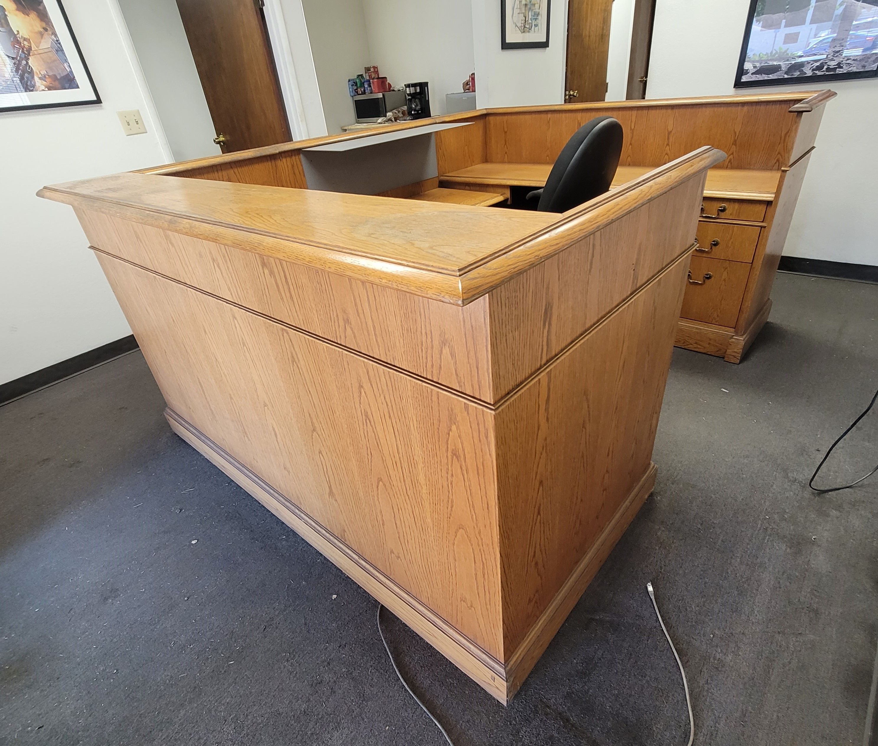 OAK RECEPTION ISLAND 8 ft X 6 ft-130