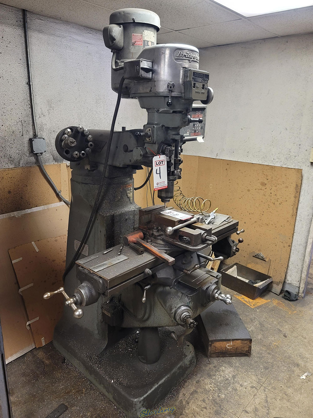 BRIDGEPORT-BRIDGEPORT VERTICAL MILL, ANILAM WIZARD DRO, POWERFEED, S/N 12/BR244397-4