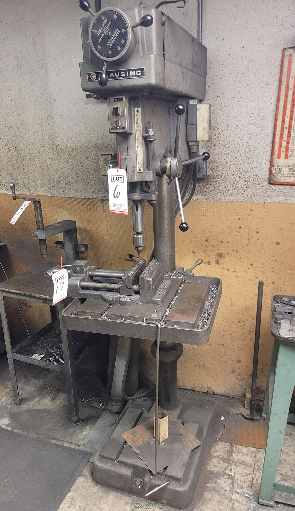 CLAUSING 20" DRILL PRESS, MODEL 2274, FLOOR MODEL, 1.5 HP-6