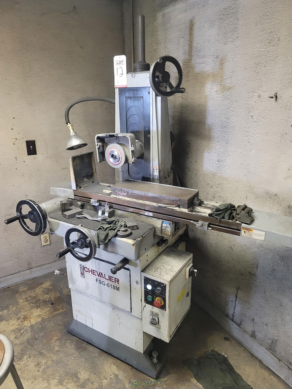 Chevalier-CHEVALIER 6" X 18" SURFACE GRINDER, MODEL FSG-618M, 6" X 18" CHEVALIER PERMANENT MAGNETIC CHUCK, S/N A3088003-12