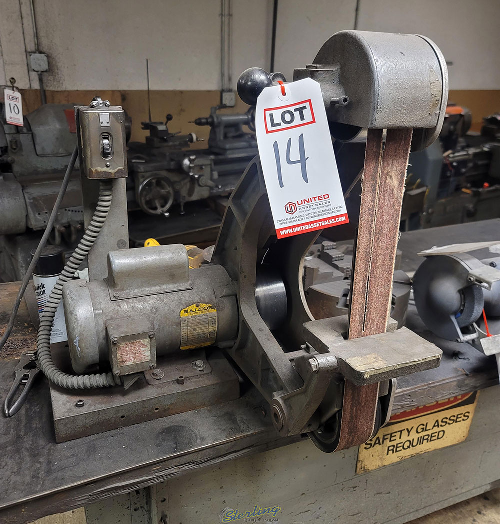 APEX 2-1/2" BELT GRINDER, MODEL 300B, 3/4 HP, S/N 1063-14