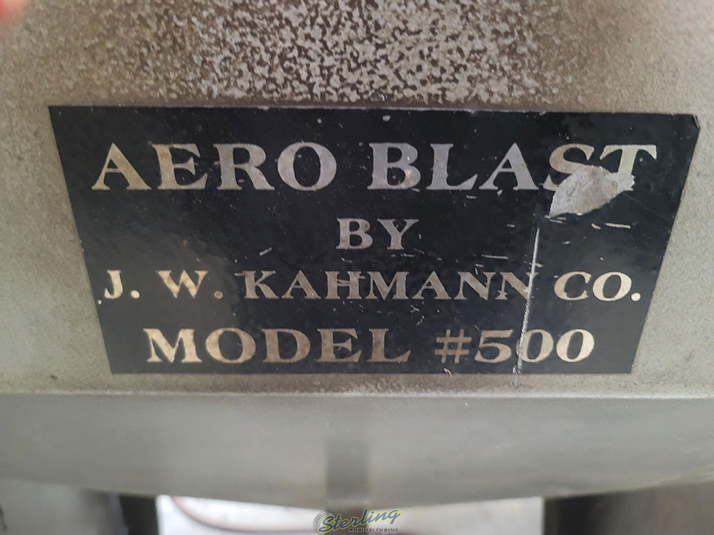AERO BLAST SANDBLAST CABINET, MODEL #500, W/ DUST COLLECTION, WORK AREA: 3' X 2' X 2'-26
