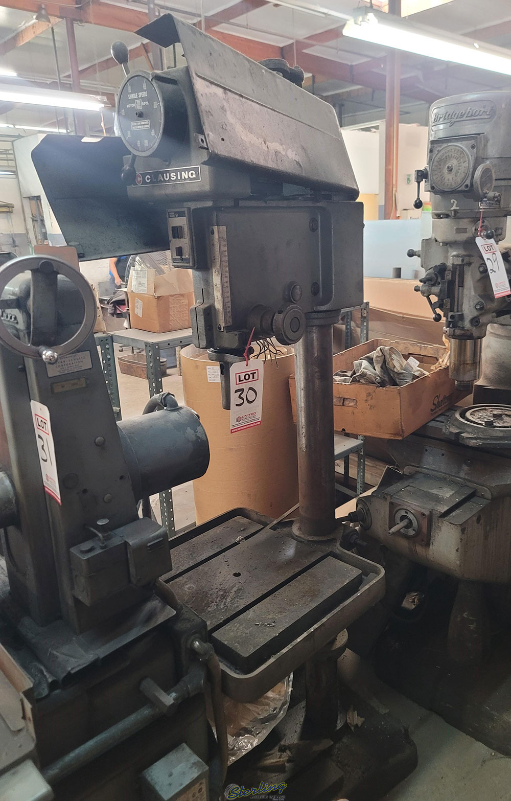 CLAUSING 20" DRILL PRESS, FLOOR MODEL, OUT OF SERVICE-30