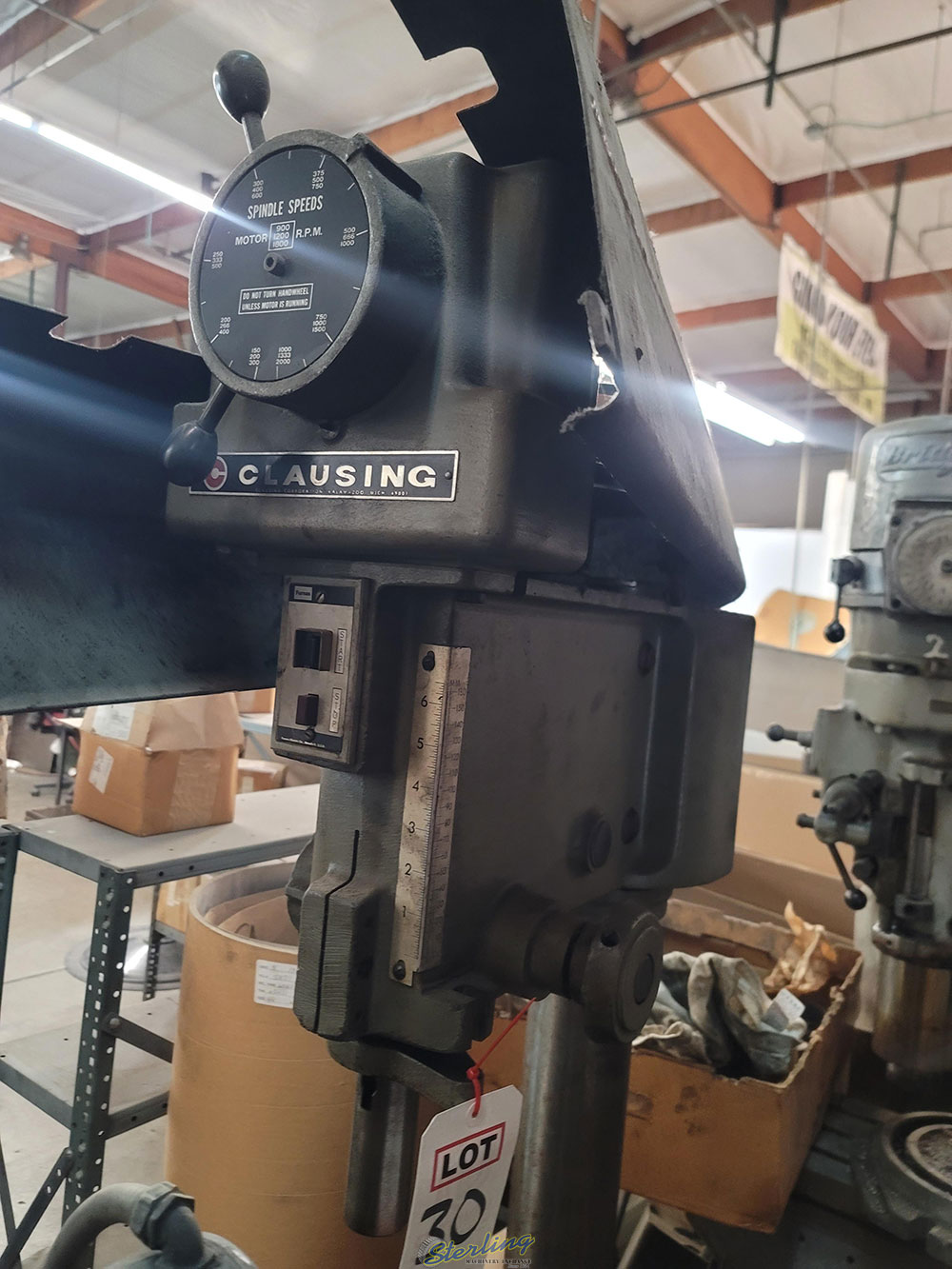 CLAUSING 20" DRILL PRESS, FLOOR MODEL, OUT OF SERVICE-30