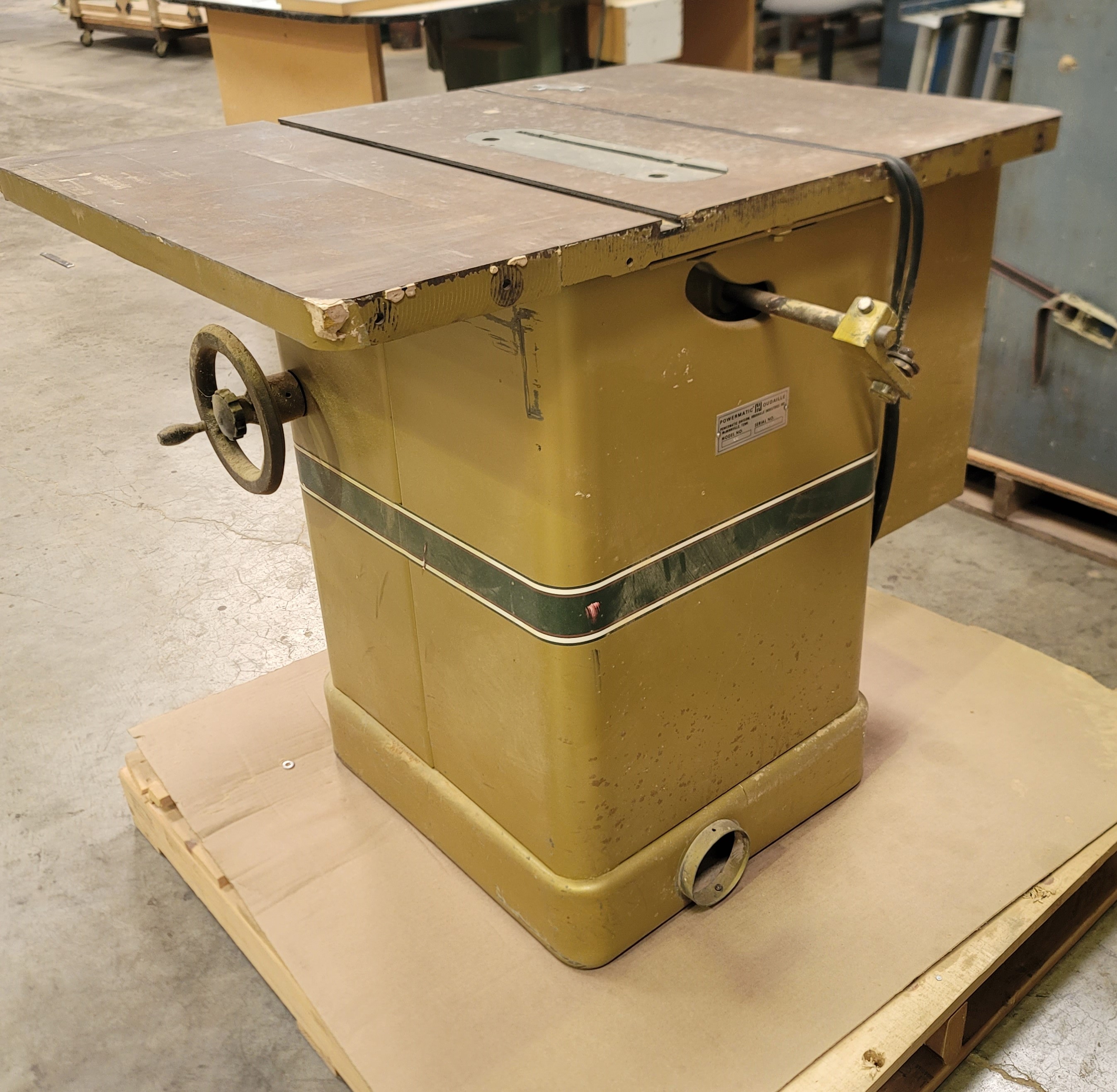 POWERMATIC 10" TABLE SAW, MODEL 66, 2 HP, 230V, 3-PHASE, S/N 84661647, 38" X 28" CAST TABLE-9