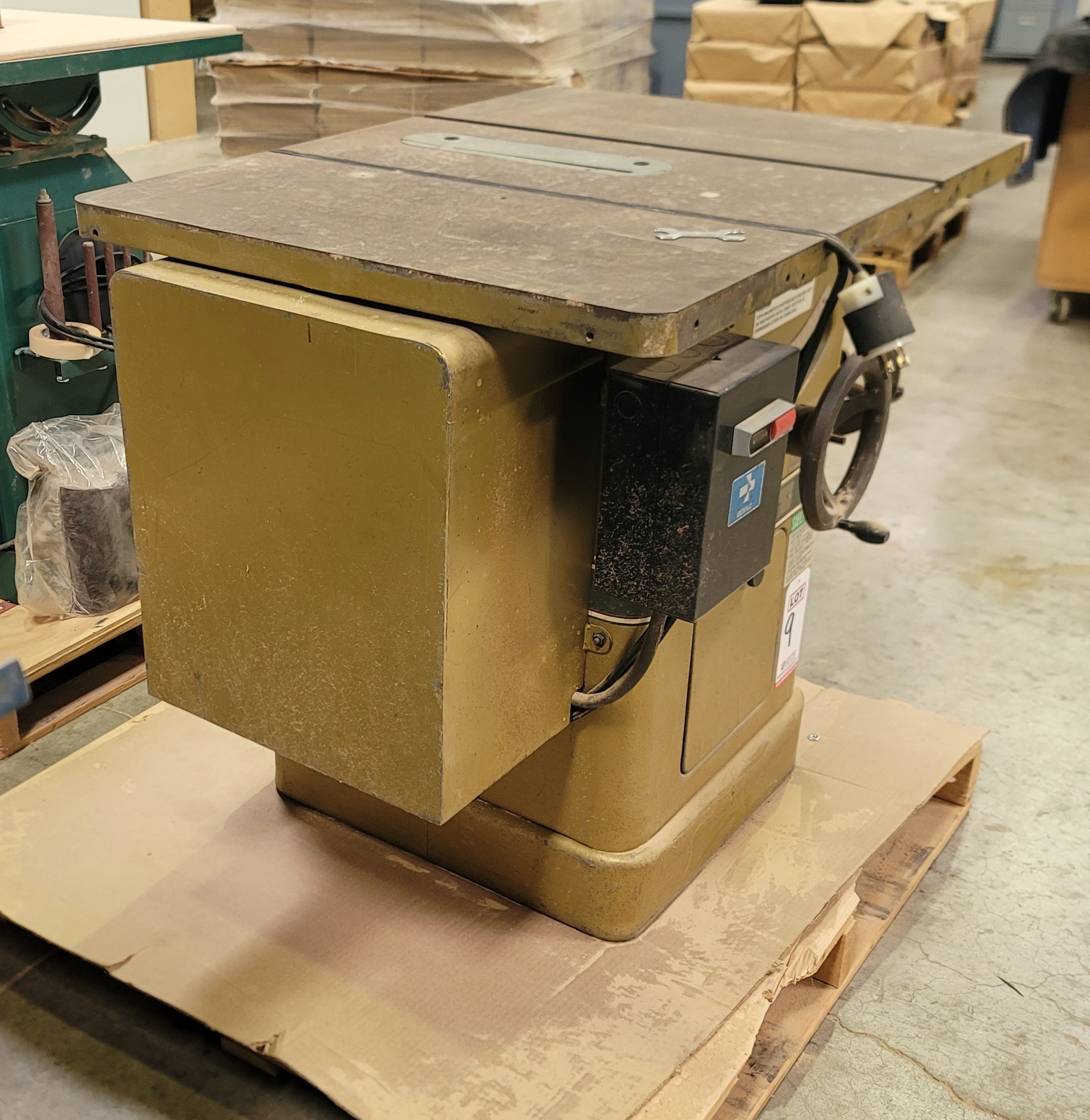 POWERMATIC 10" TABLE SAW, MODEL 66, 2 HP, 230V, 3-PHASE, S/N 84661647, 38" X 28" CAST TABLE-9