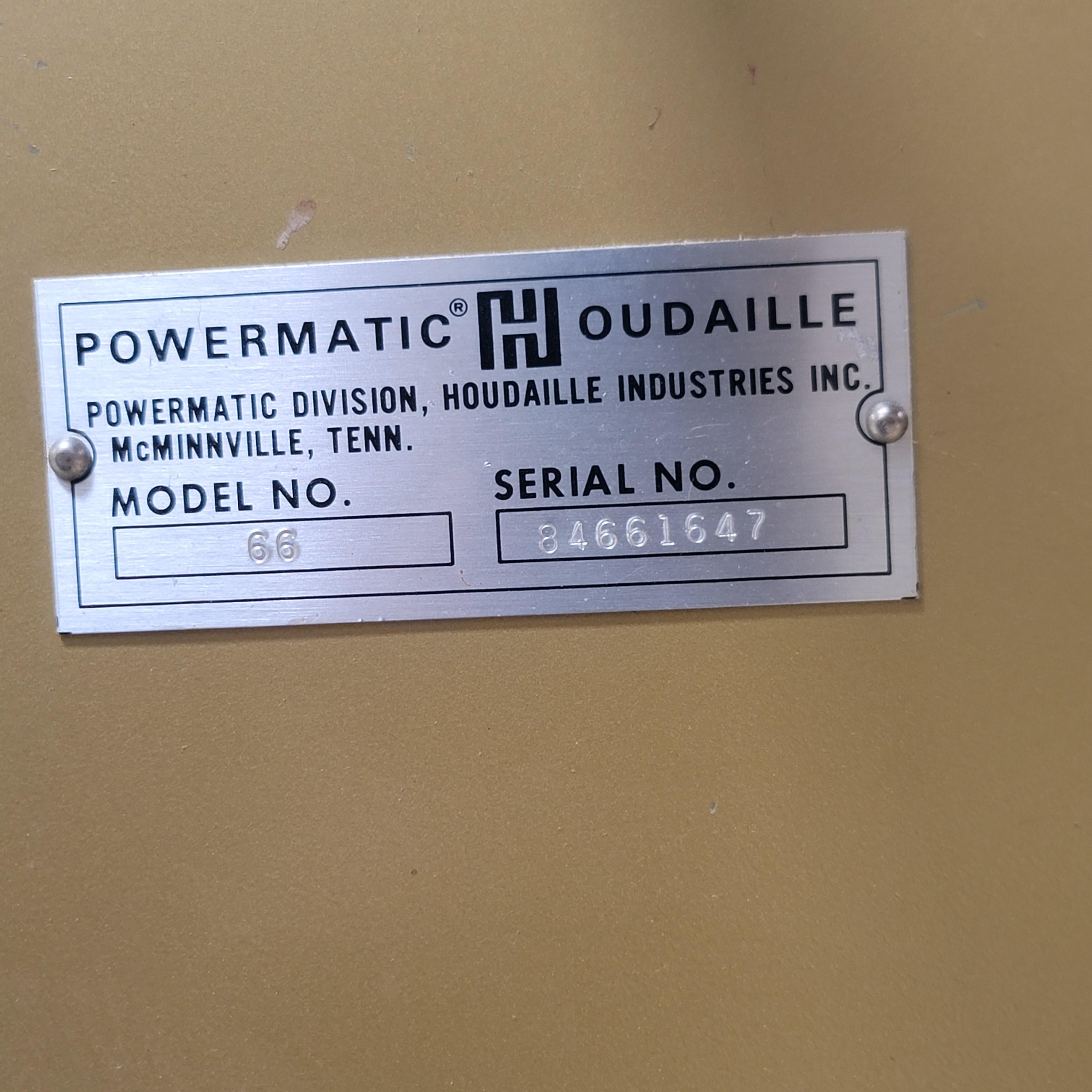 POWERMATIC 10" TABLE SAW, MODEL 66, 2 HP, 230V, 3-PHASE, S/N 84661647, 38" X 28" CAST TABLE-9